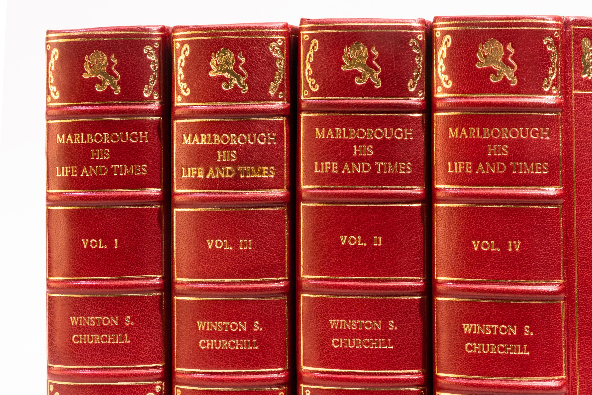 Mid-20th Century 4 Volumes, Sir Winston S, Churchill, Marlborough His Life and Times, 1st Eds.