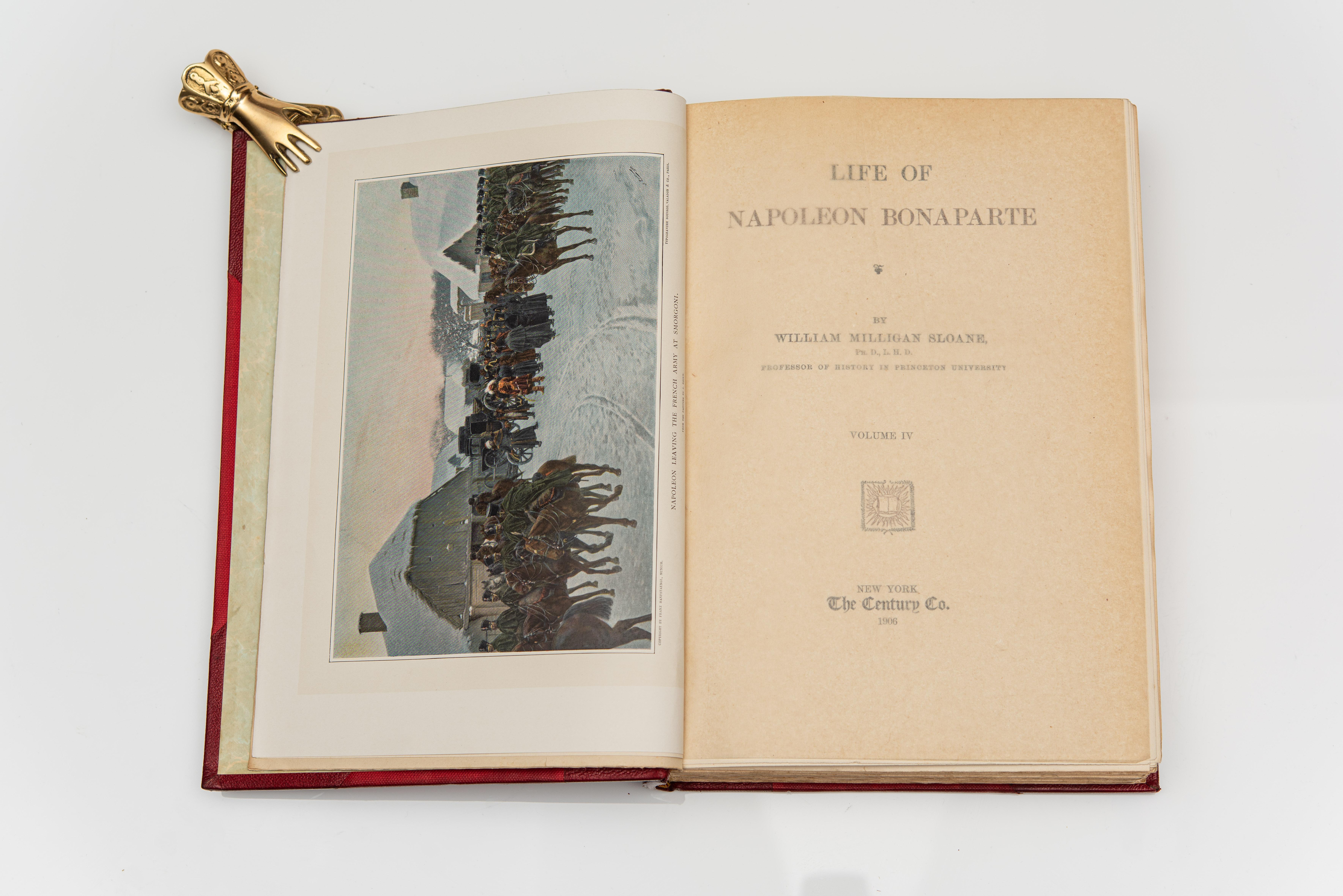 Leather 4 Volumes. Sloane, William M. Life Of Napoleon Bonaparte. For Sale