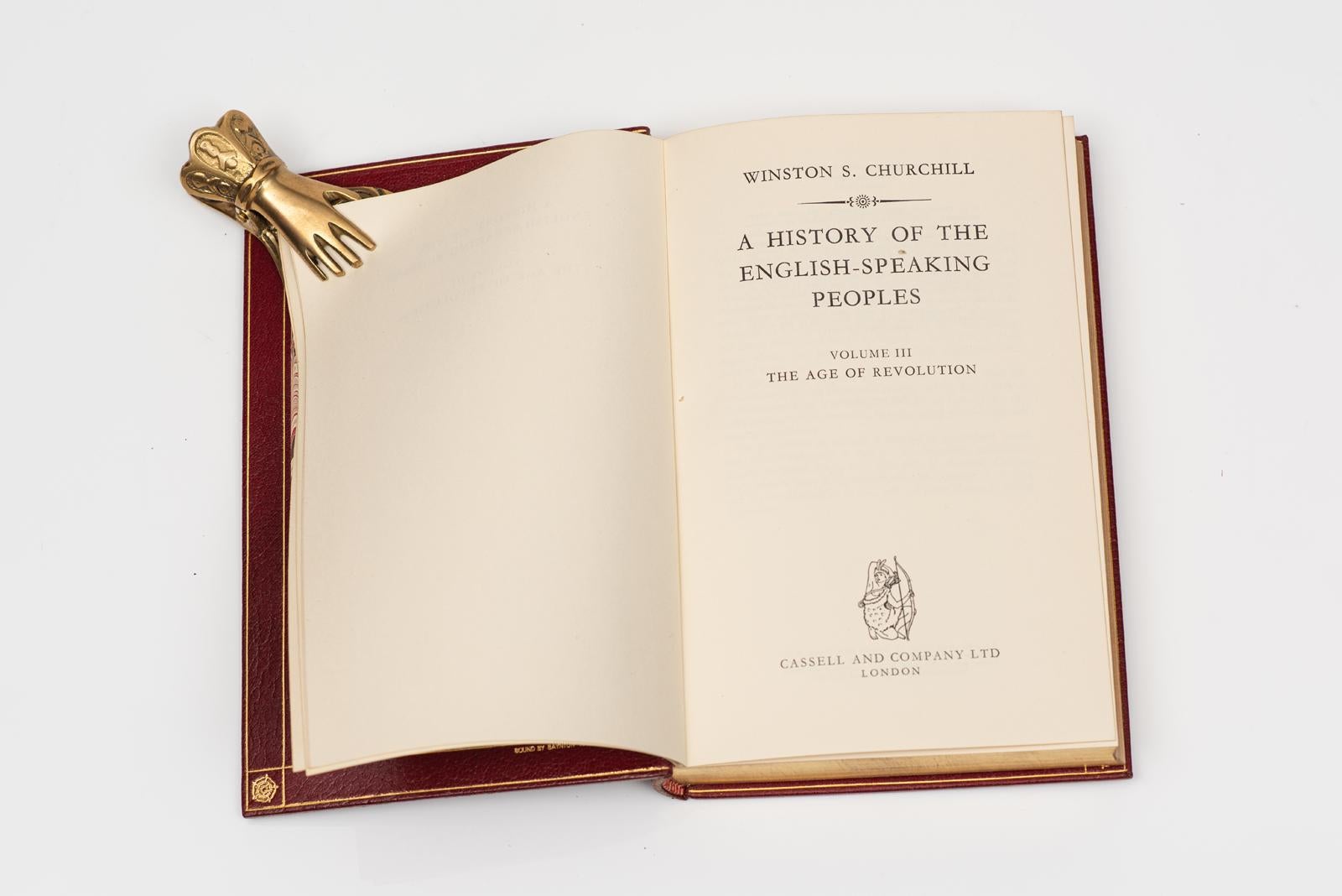 Leather 4 Volumes. Winston Churchill, A History of the English Speaking Peoples For Sale