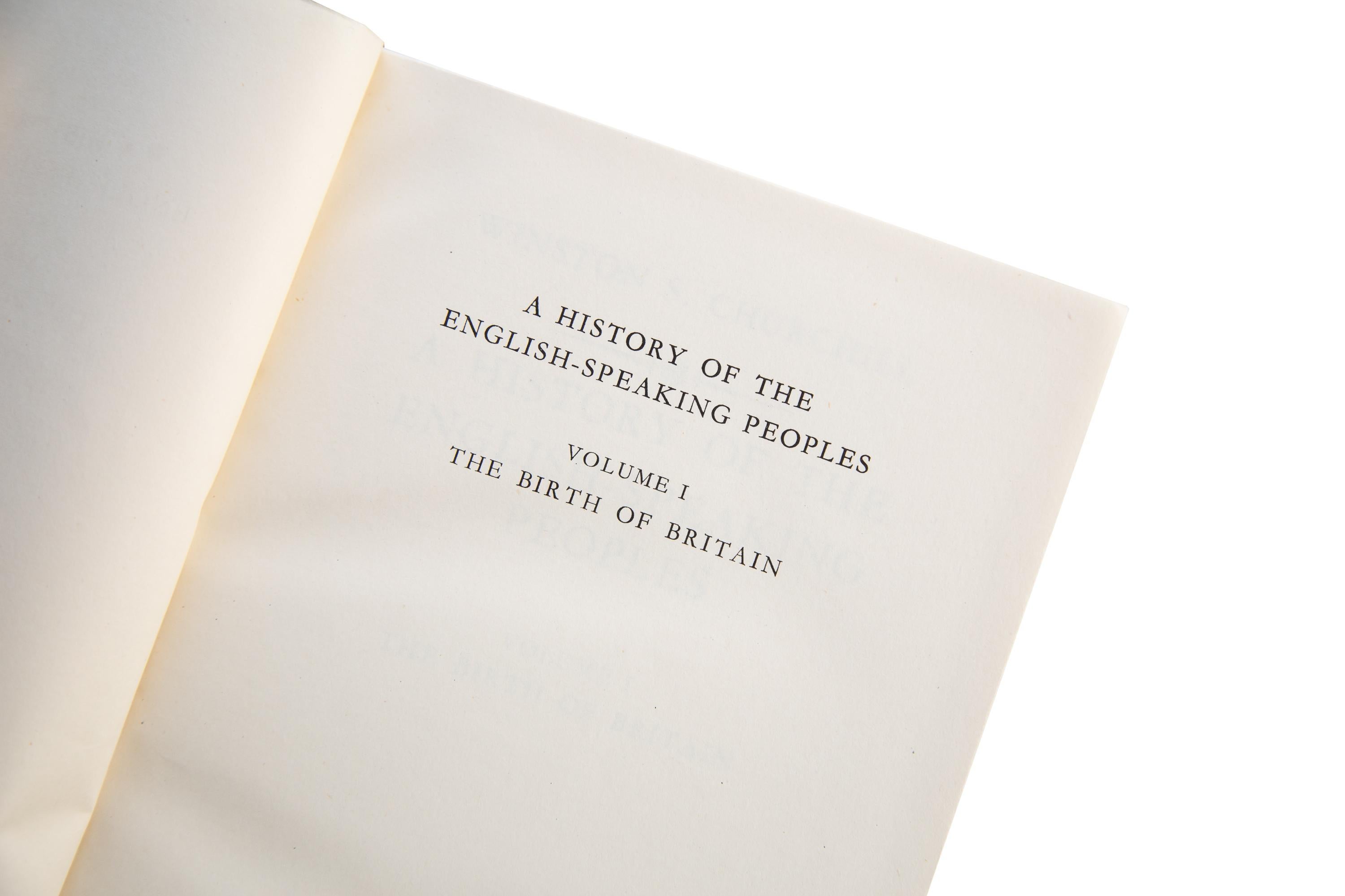 4 Volumes. Winston S. Churchill. A History of the English Speaking Peoples In Good Condition In New York, NY