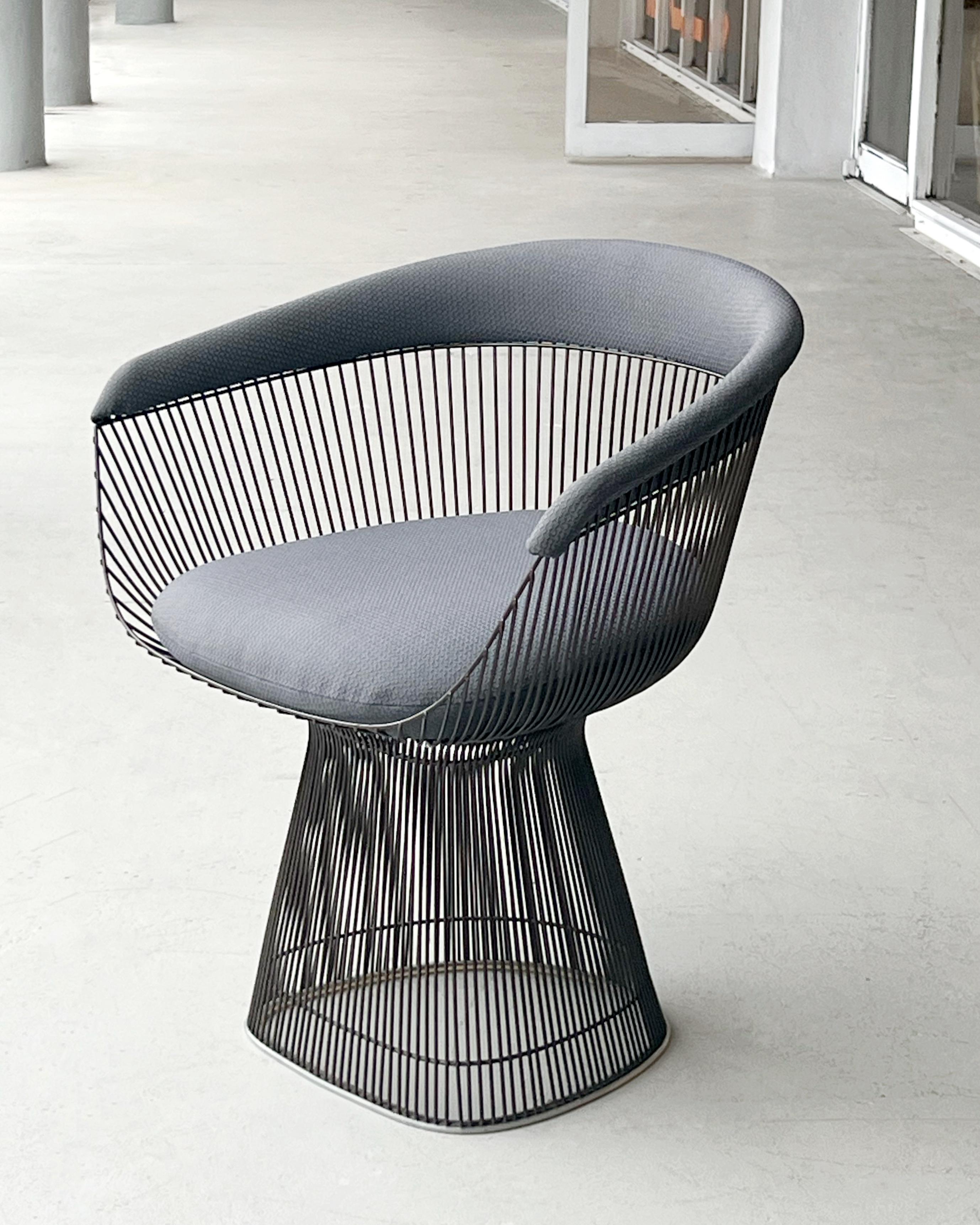 4 Sedie da pranzo Warren Platner per Knoll in bronzo Poltrone in vendita 4
