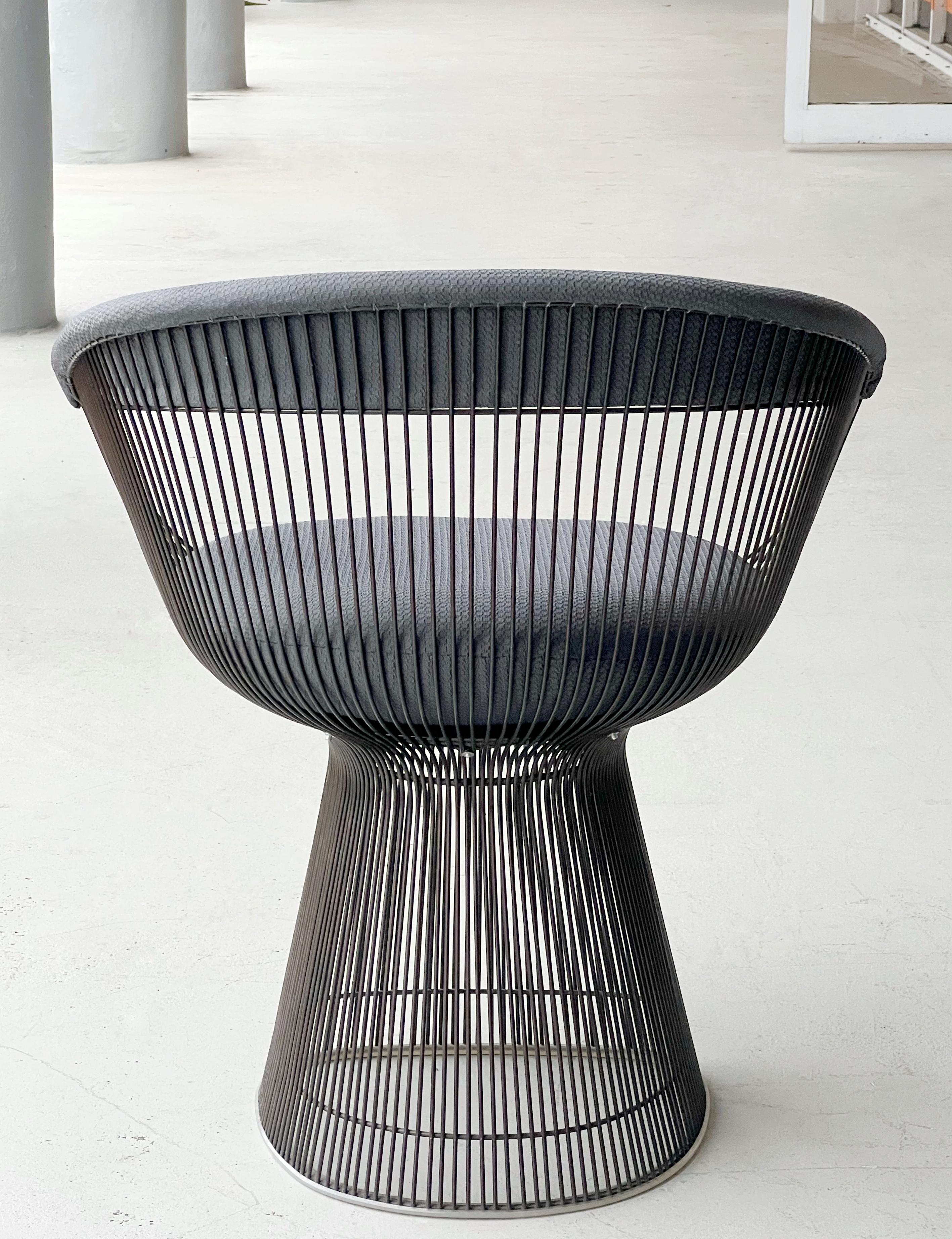 4 Sedie da pranzo Warren Platner per Knoll in bronzo Poltrone in vendita 2