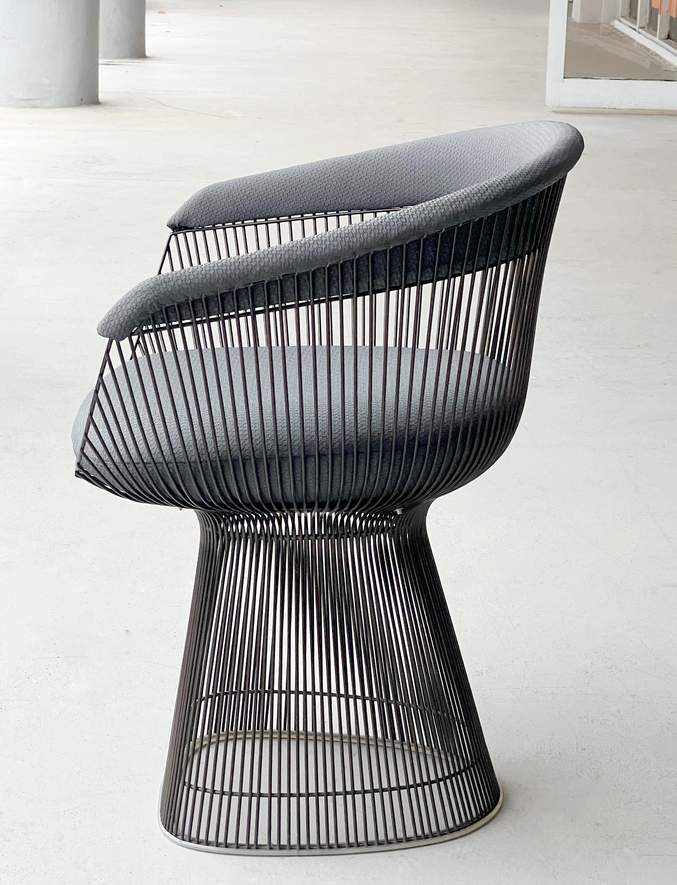 4 Sedie da pranzo Warren Platner per Knoll in bronzo Poltrone in vendita 3