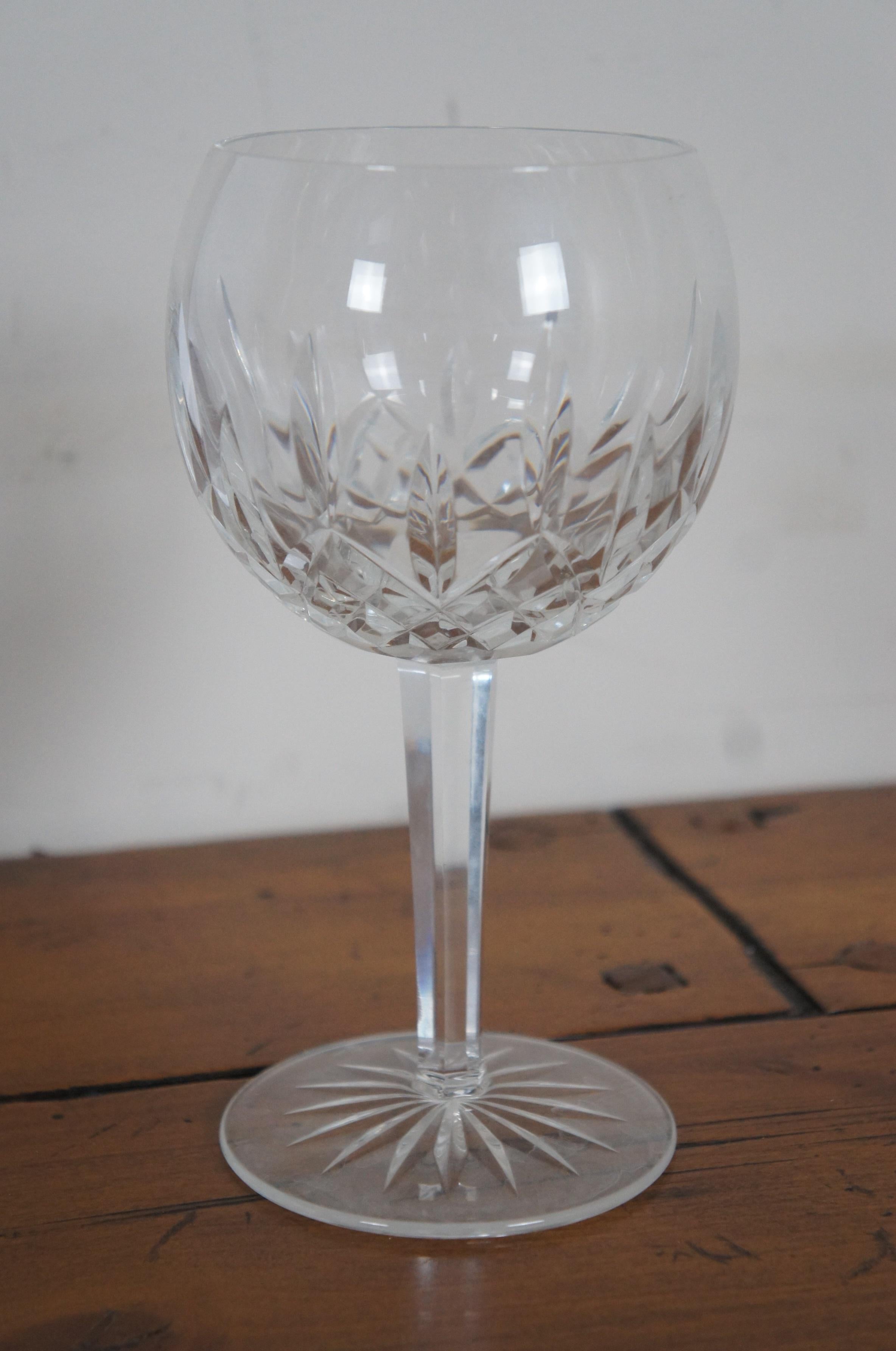 4 Waterford Crystal Lismore Oversized Stemmed Balloon Wine Goblets Glasses 2