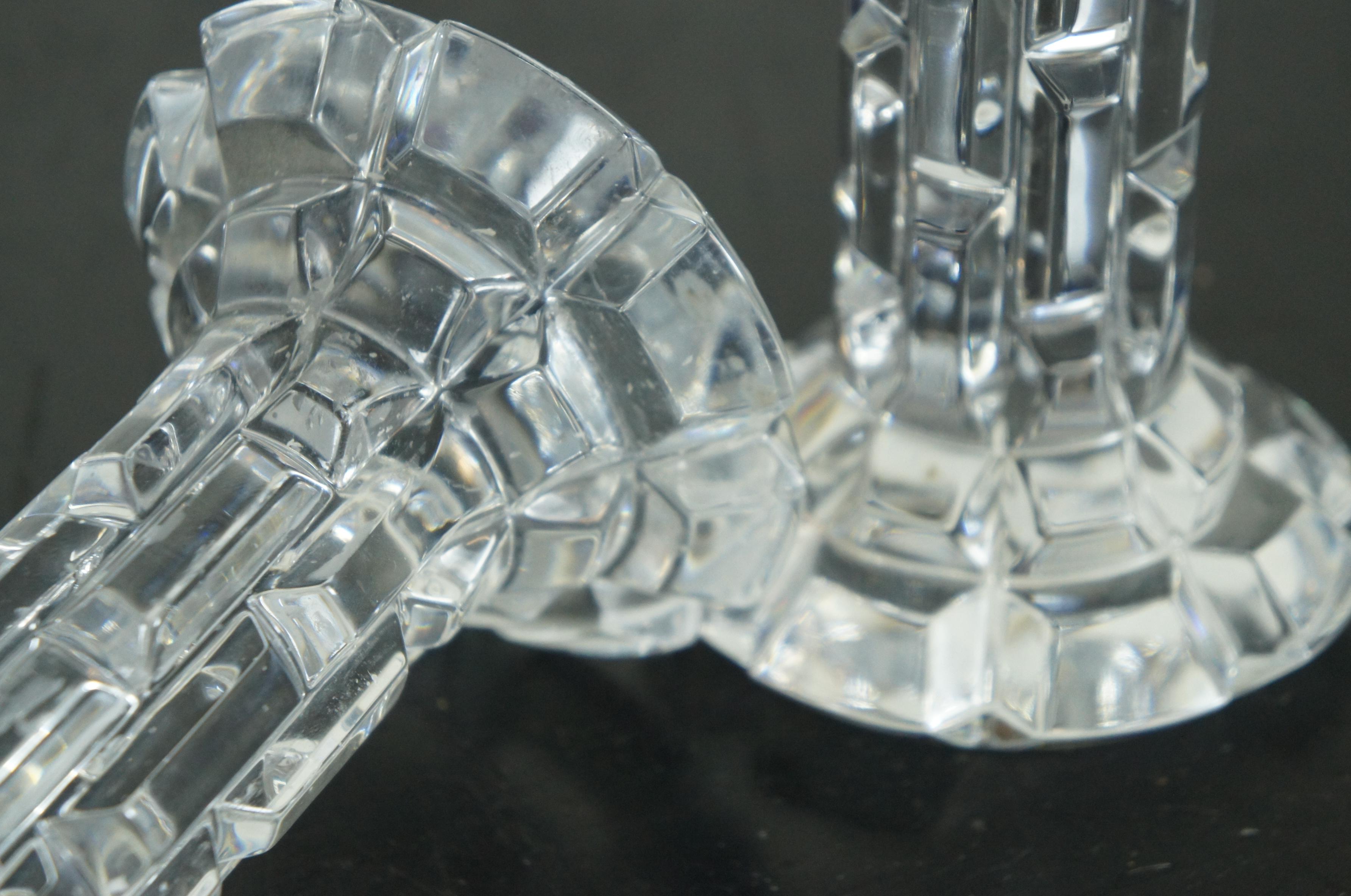 4 Waterford Crystal Luma Illuminology Single Taper Candlesticks Candle Holders 7