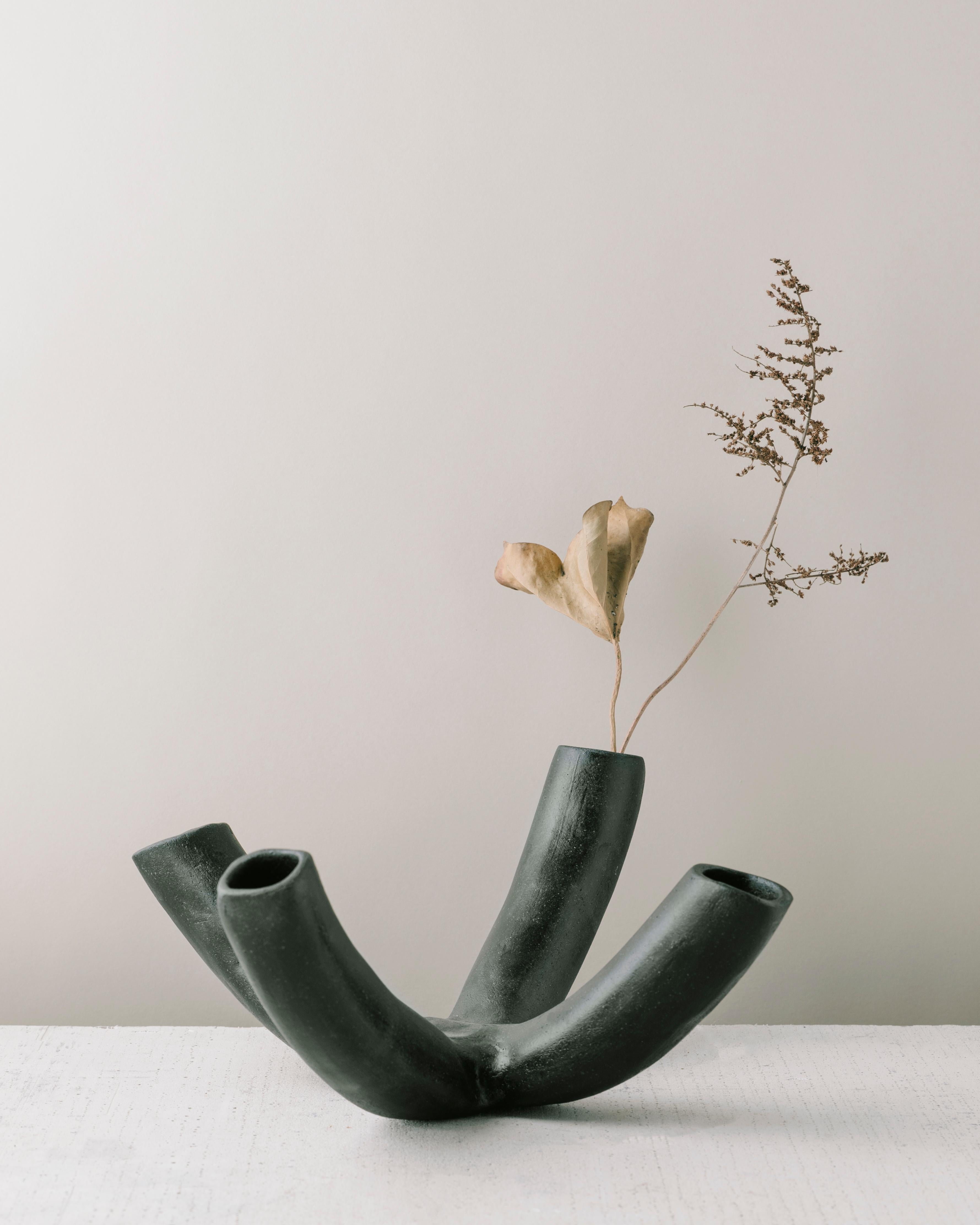 Our 4-way Venule is inspired by the small blood vessels in the human body that come together to keep us alive and well. Perfect as stand-alone art objects or as a home to flowers, dried or alive.