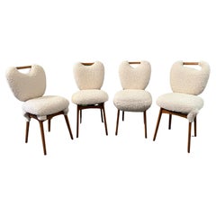4 white Teddy Chairs by Markus Friedrich Staab