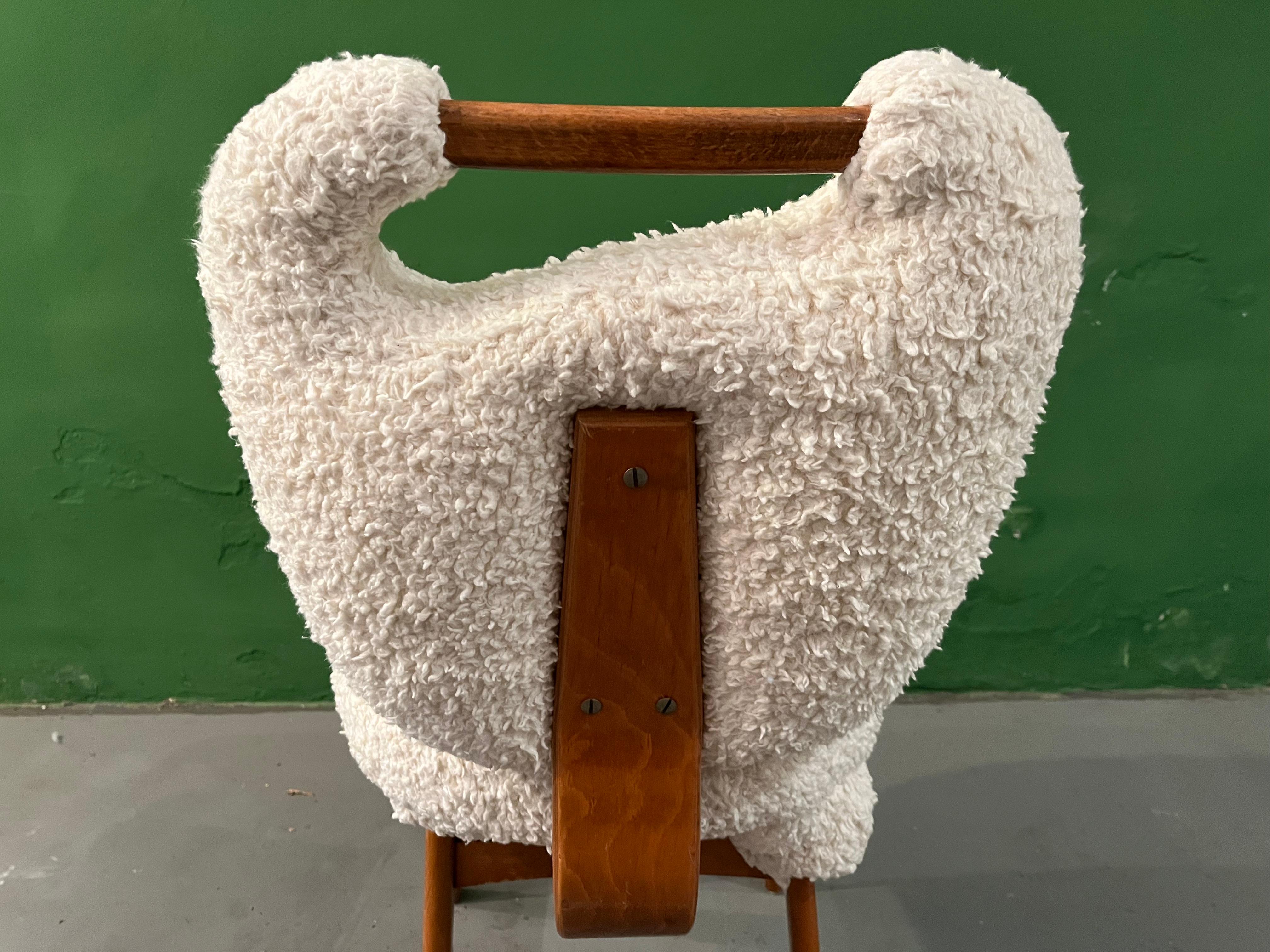 20ième siècle 4 chaises Teddy blanches de Markus Friedrich Staab  en vente