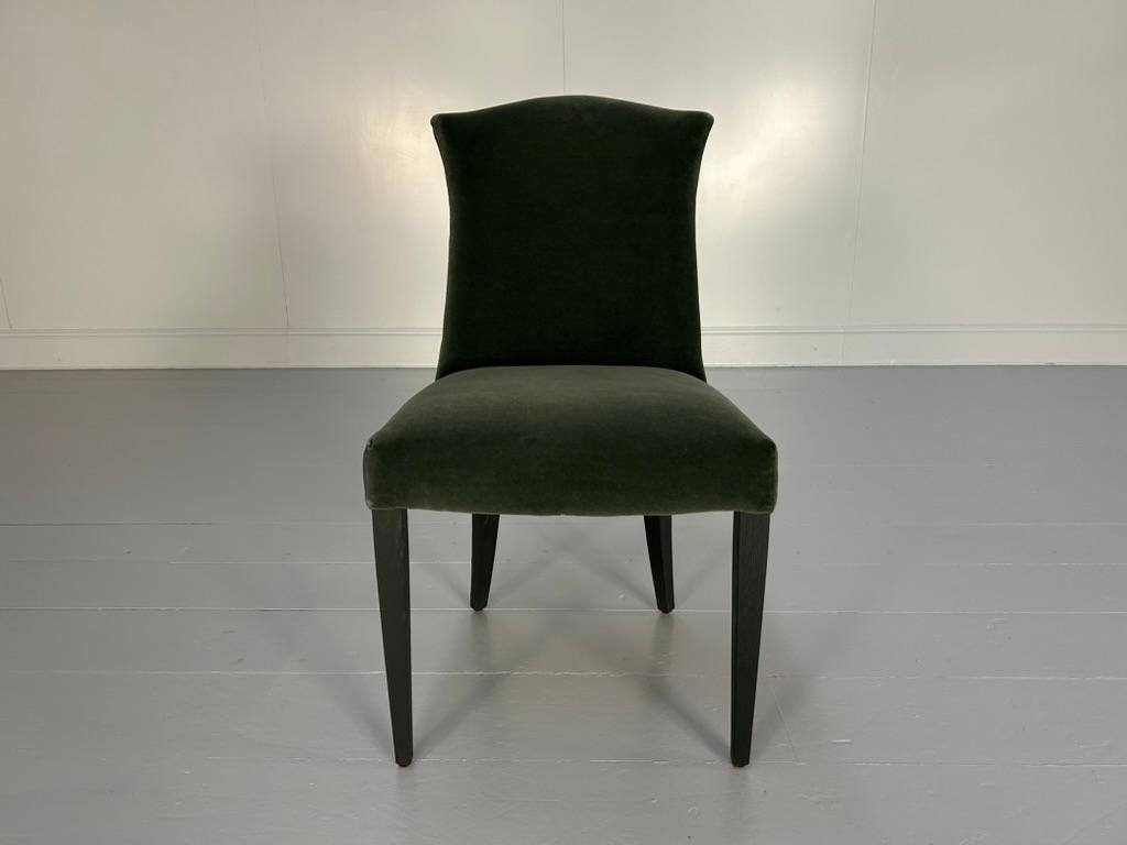 4 William Yeoward „Limpton“ Esszimmerstühle „Limpton“ aus grünem Samt im Angebot 6