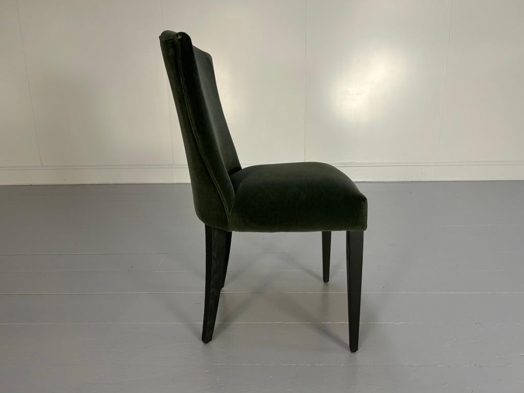 4 William Yeoward „Limpton“ Esszimmerstühle „Limpton“ aus grünem Samt im Angebot 2
