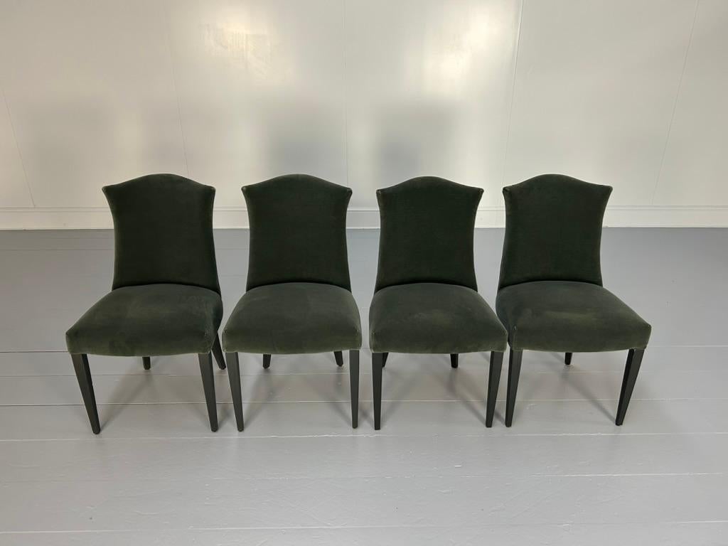 4 William Yeoward „Limpton“ Esszimmerstühle „Limpton“ aus grünem Samt im Angebot 3