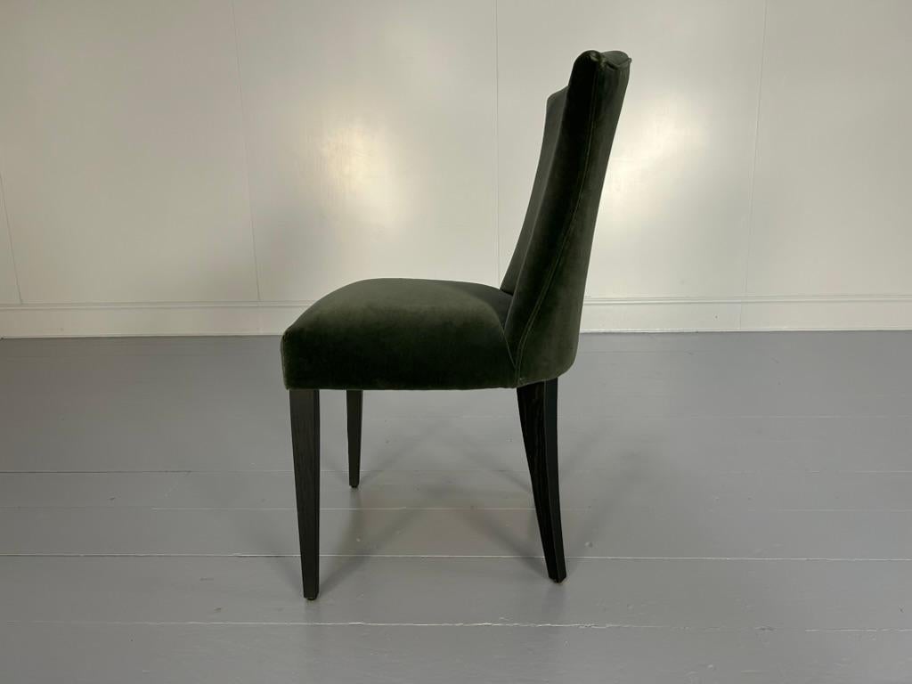 4 William Yeoward „Limpton“ Esszimmerstühle „Limpton“ aus grünem Samt im Angebot 4