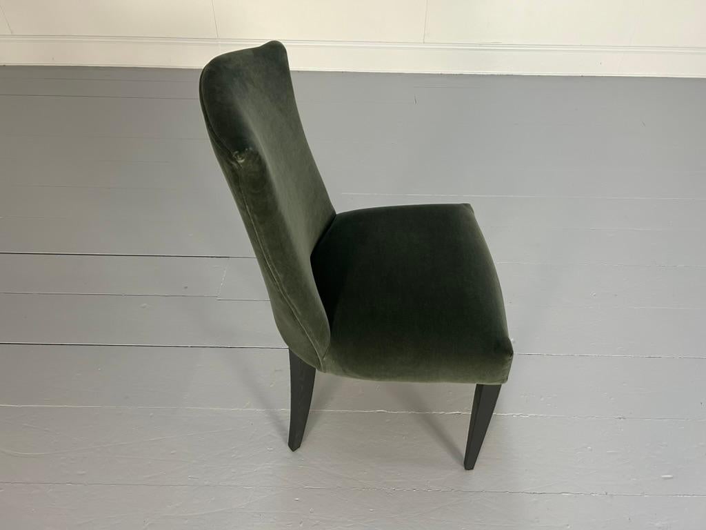 4 William Yeoward „Limpton“ Esszimmerstühle „Limpton“ aus grünem Samt im Angebot 5