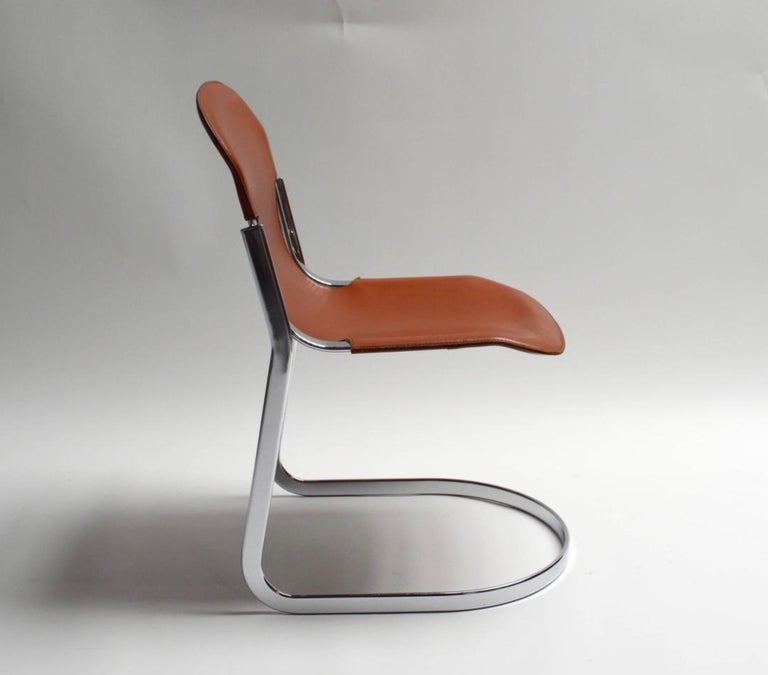 Steel Willy Rizzo Dining Chairs For Sale