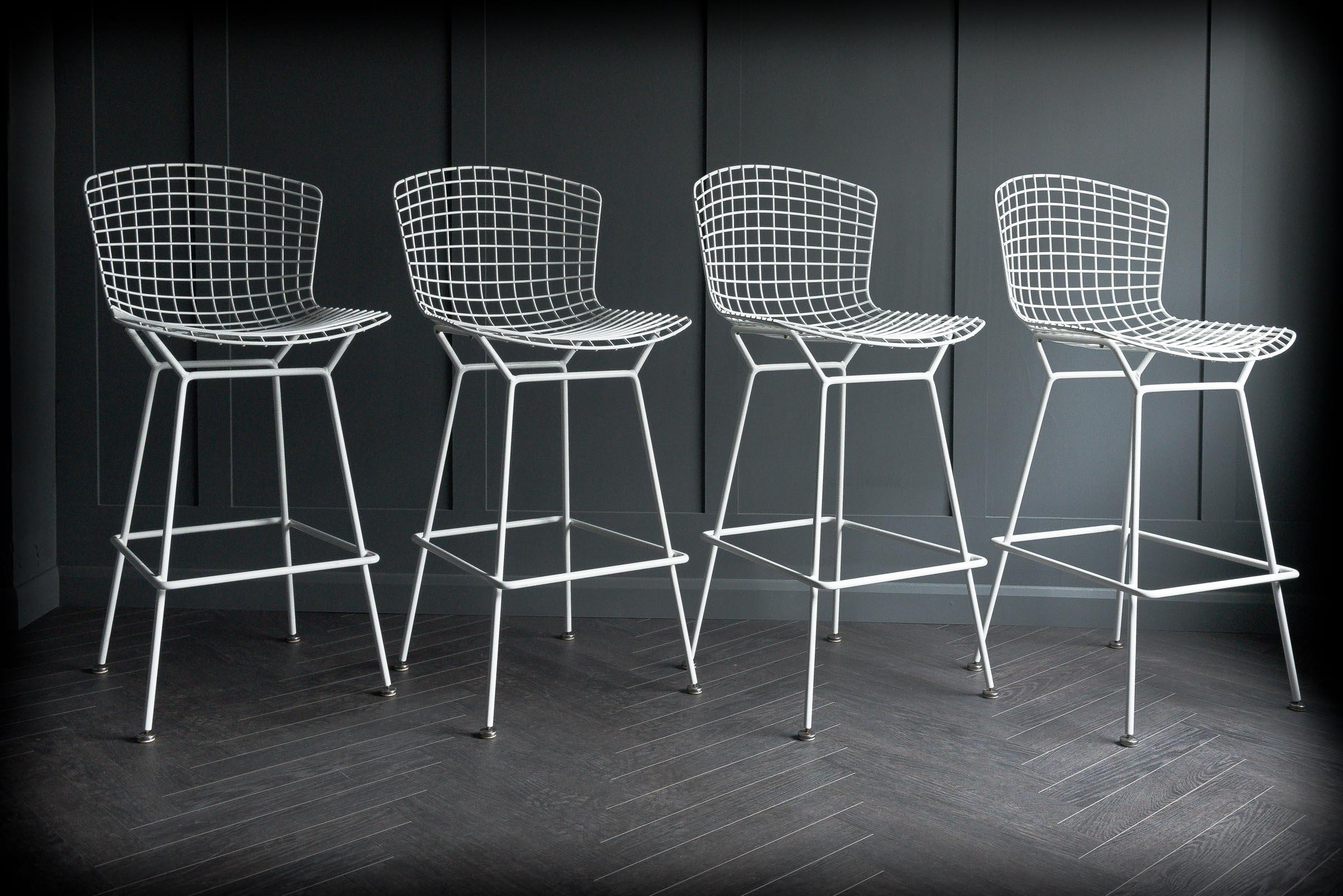 20th Century 4 Wire Bar Stools by Harry Bertoia for Knoll