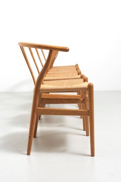 4 'Wishbone' Chairs in Oak Ch24 by Hans Wegner for Carl Hansen