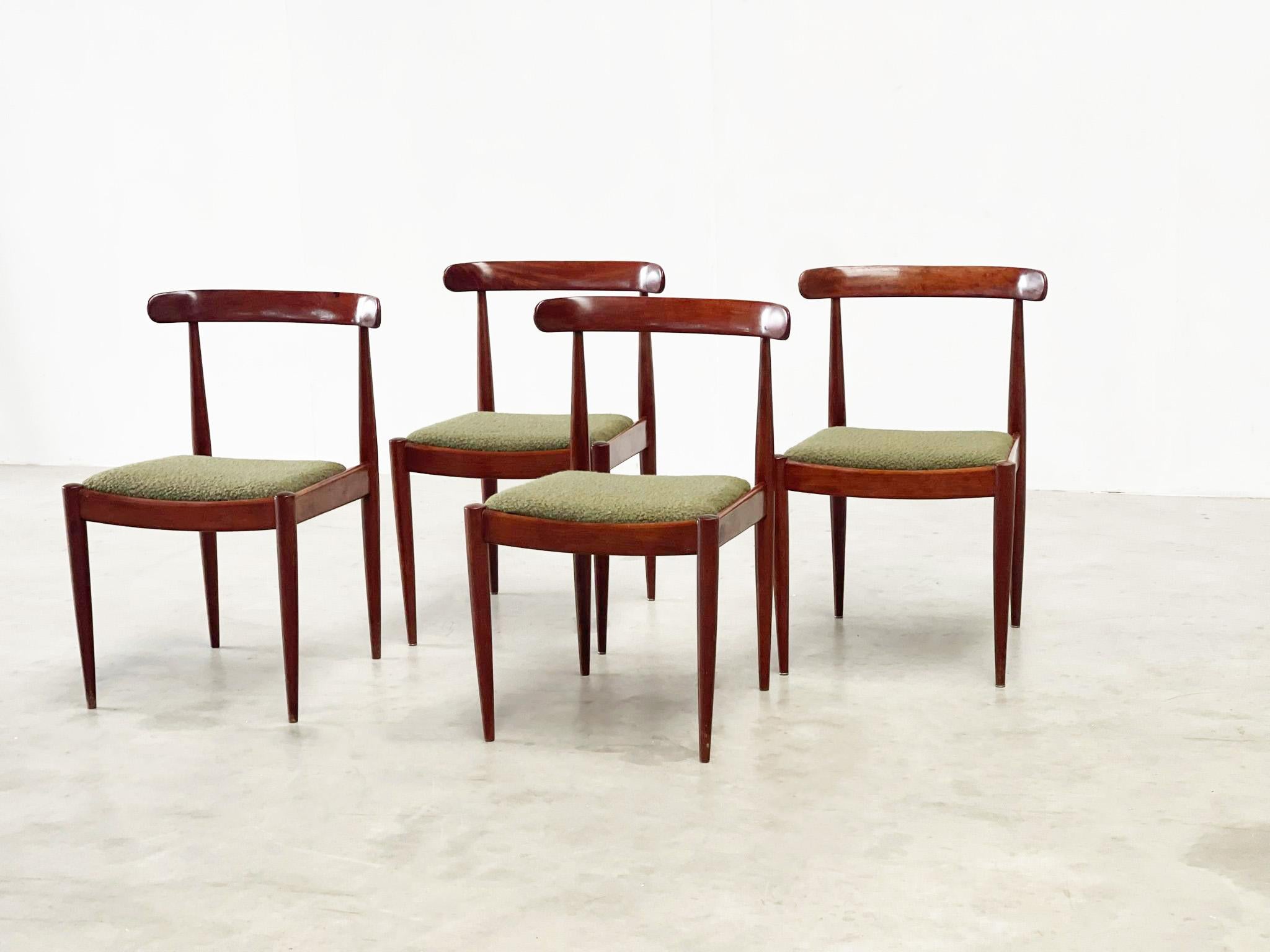 4 wooden dining chairs by Alfred Hendrickx 1
