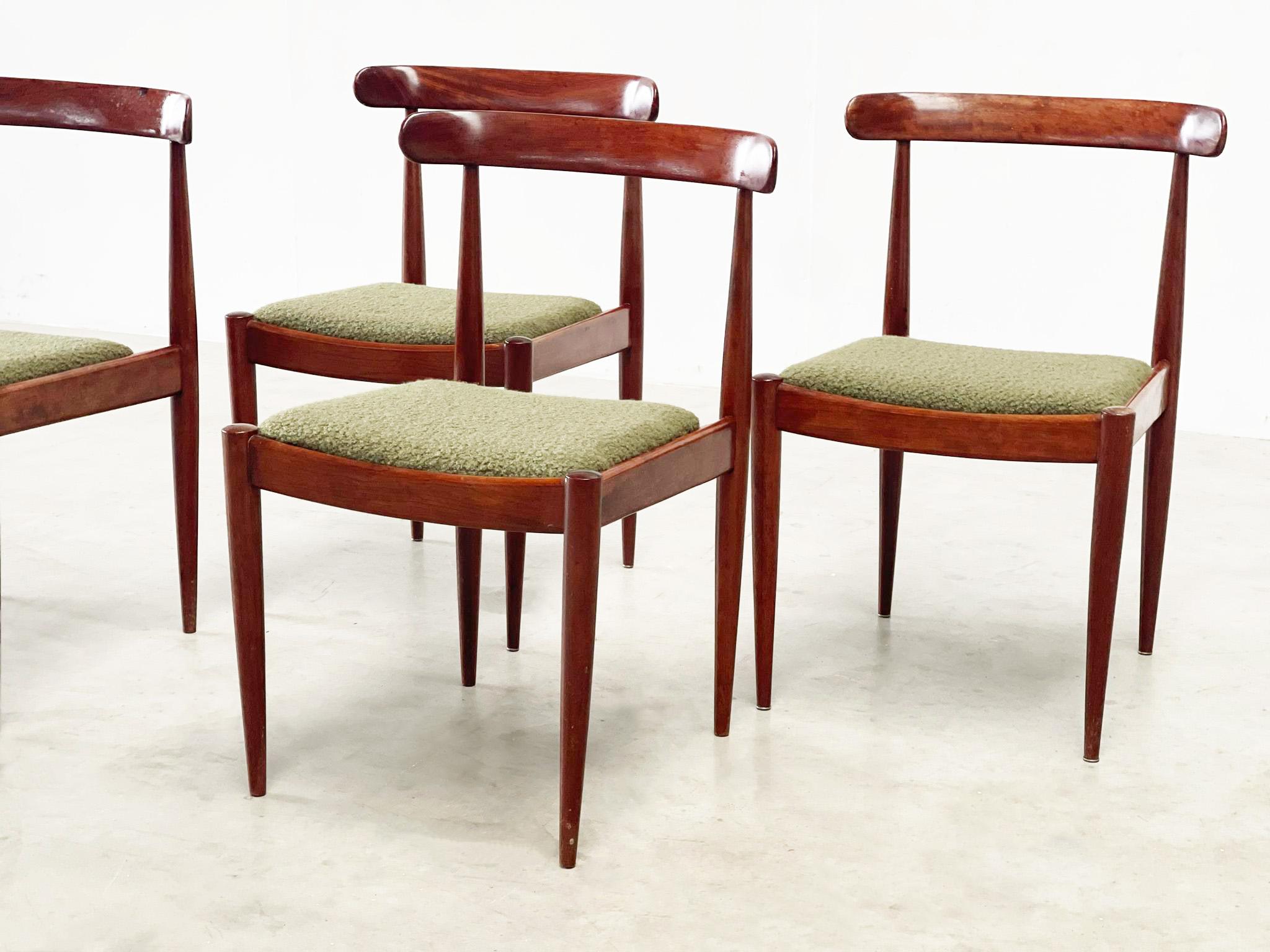 4 wooden dining chairs by Alfred Hendrickx 2