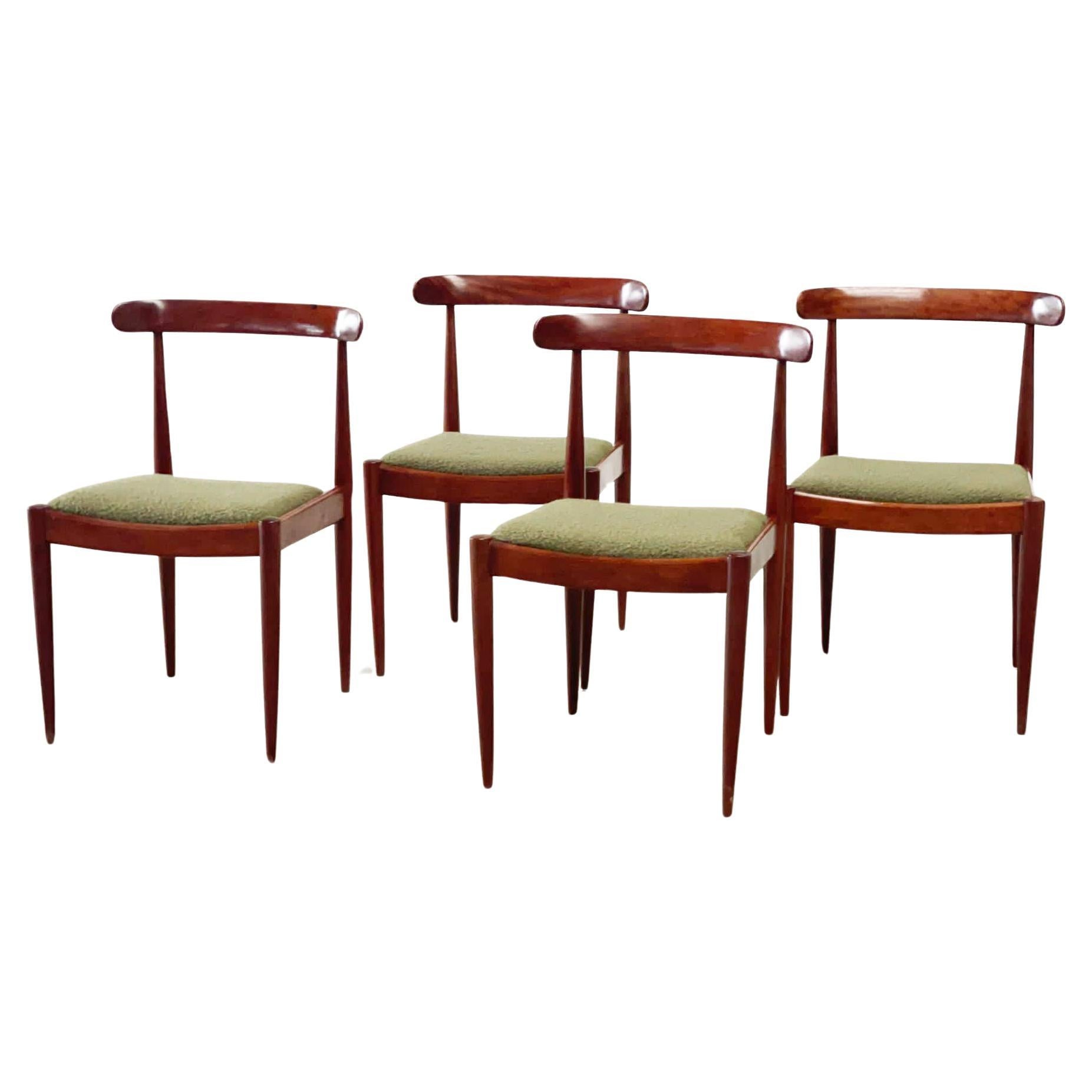 4 wooden dining chairs by Alfred Hendrickx