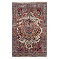 4' x 6'3'' Antique Sarouk Farahan Rug, circa 1910, Excellent Original Condition