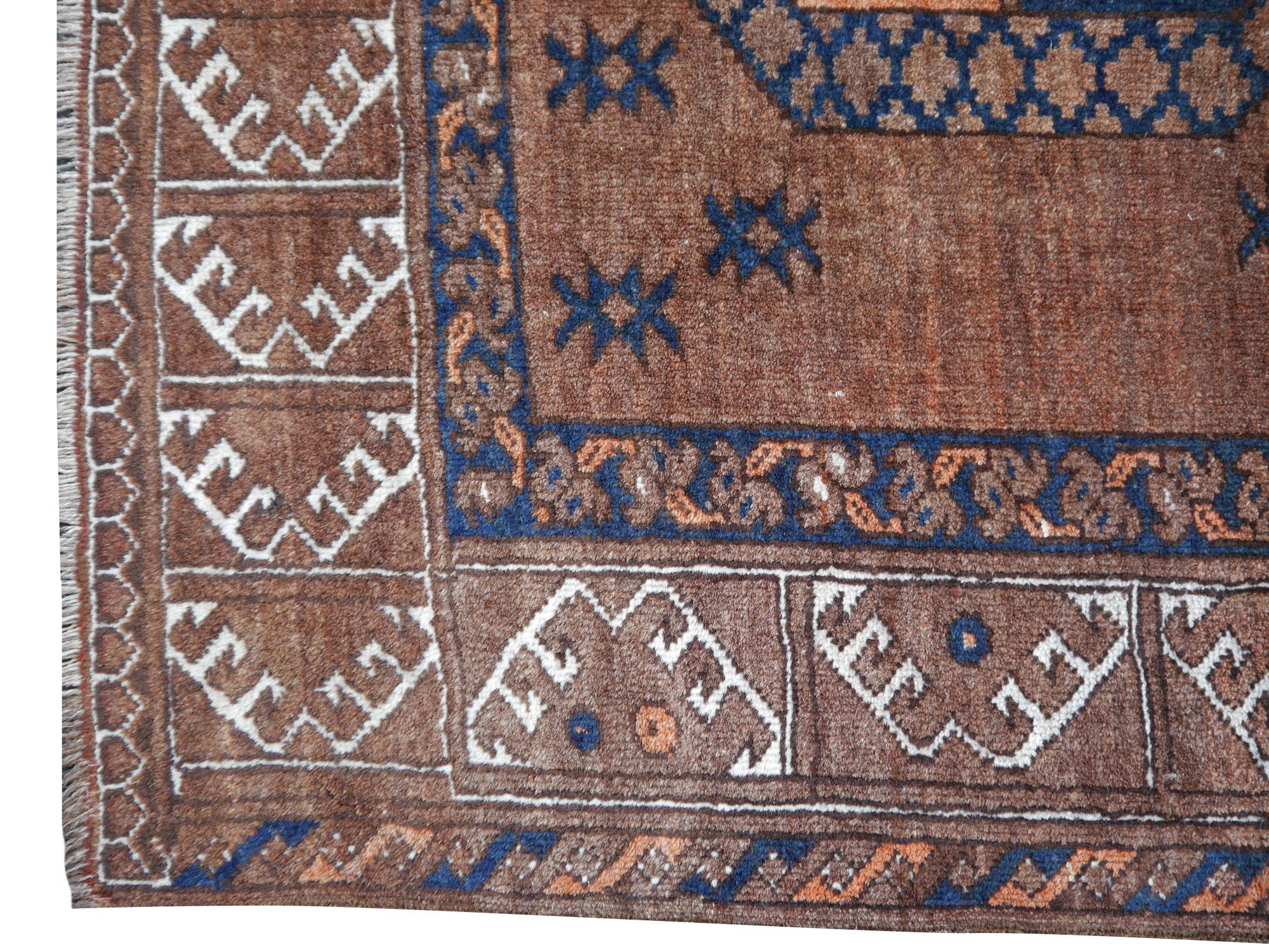 Ersari Tribal Turkoman Semi Antique Carpet 3