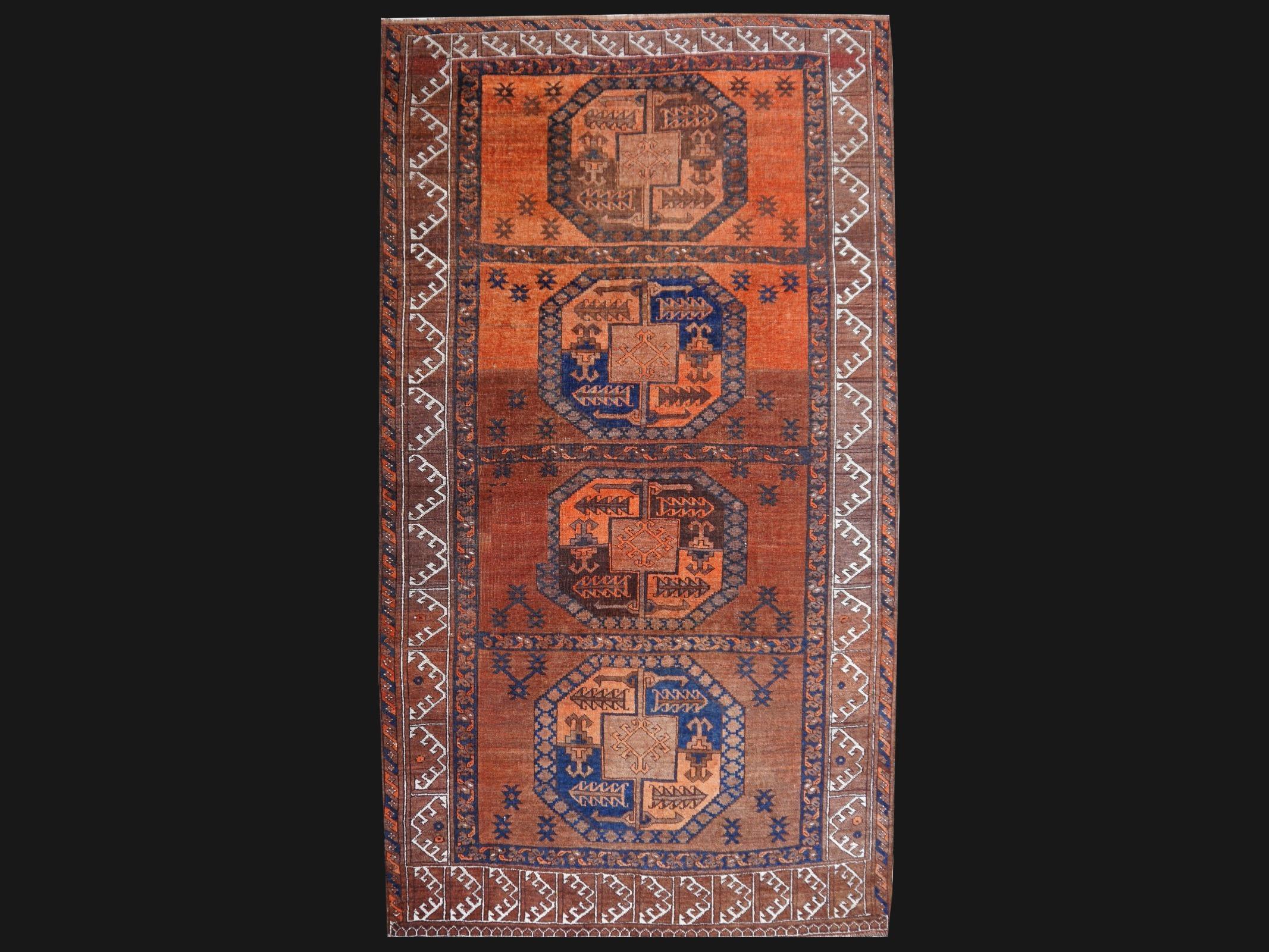 Ersari Tribal Turkoman Semi Antique Carpet 8