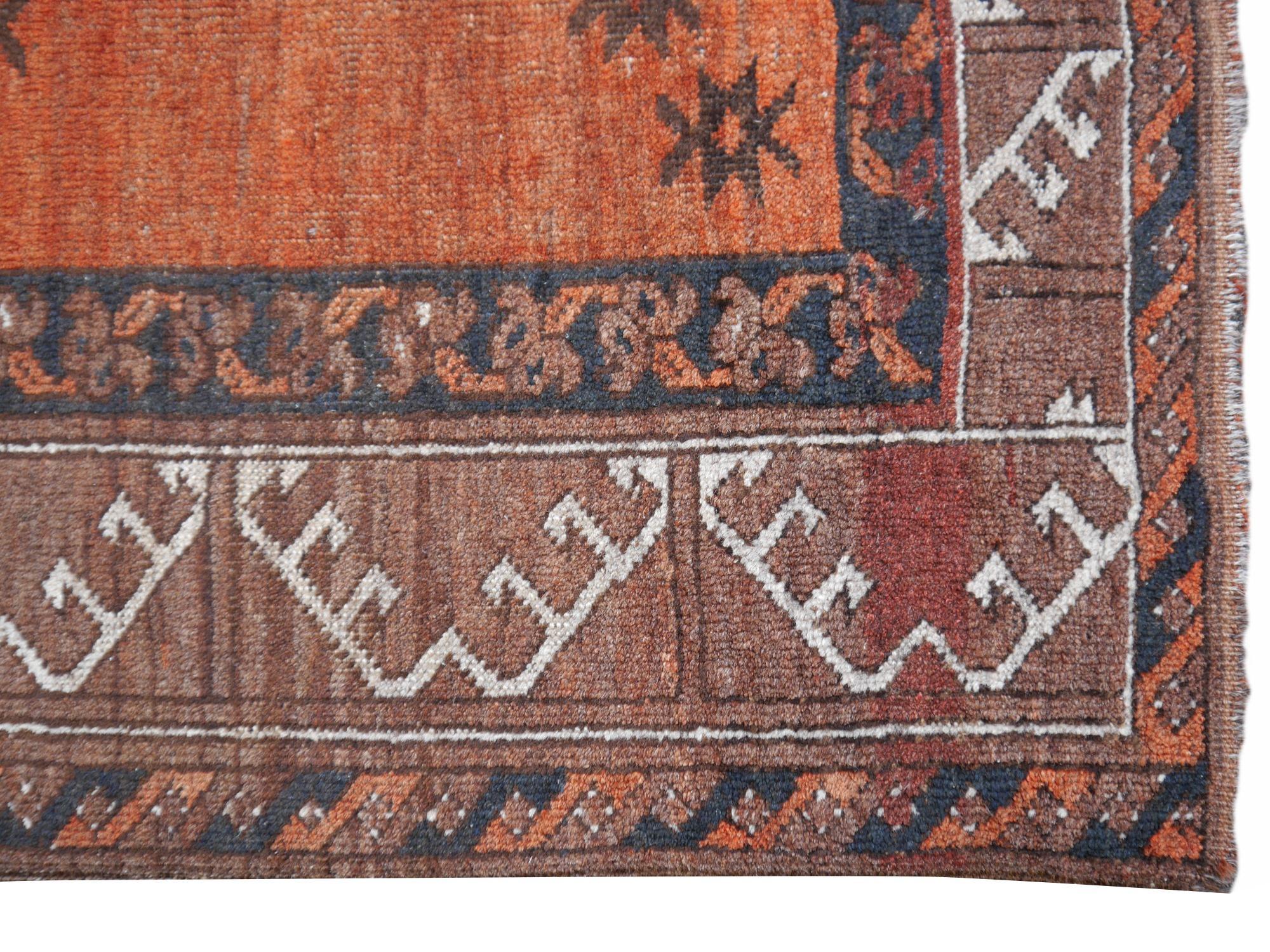 Afghan Ersari Tribal Turkoman Semi Antique Carpet