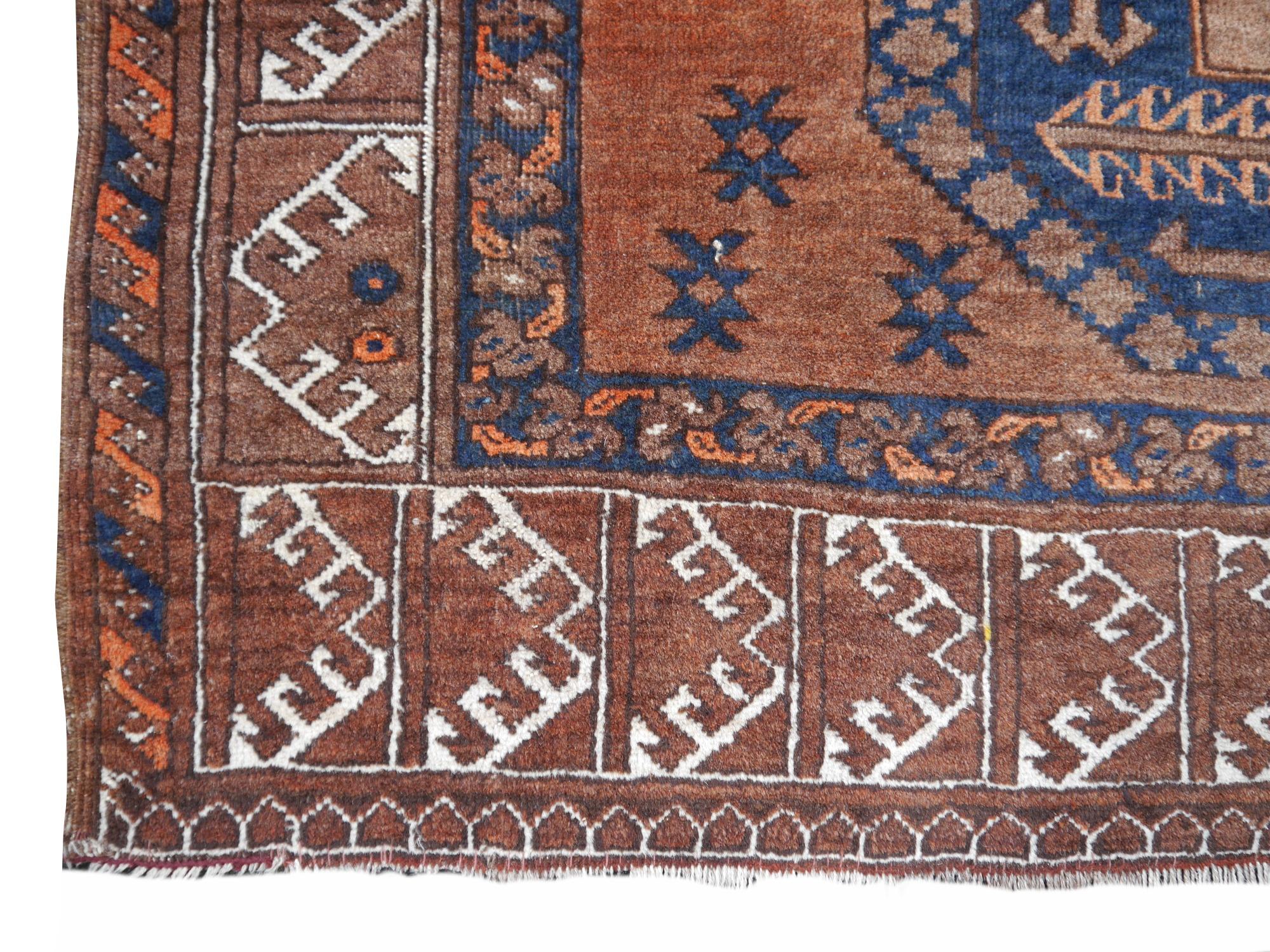 Ersari Tribal Turkoman Semi Antique Carpet 1