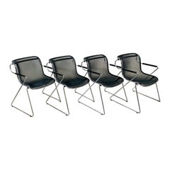 4 chaises de salle à manger Castelli «PENELOPE » de Charles Pollock, Italie, 1980