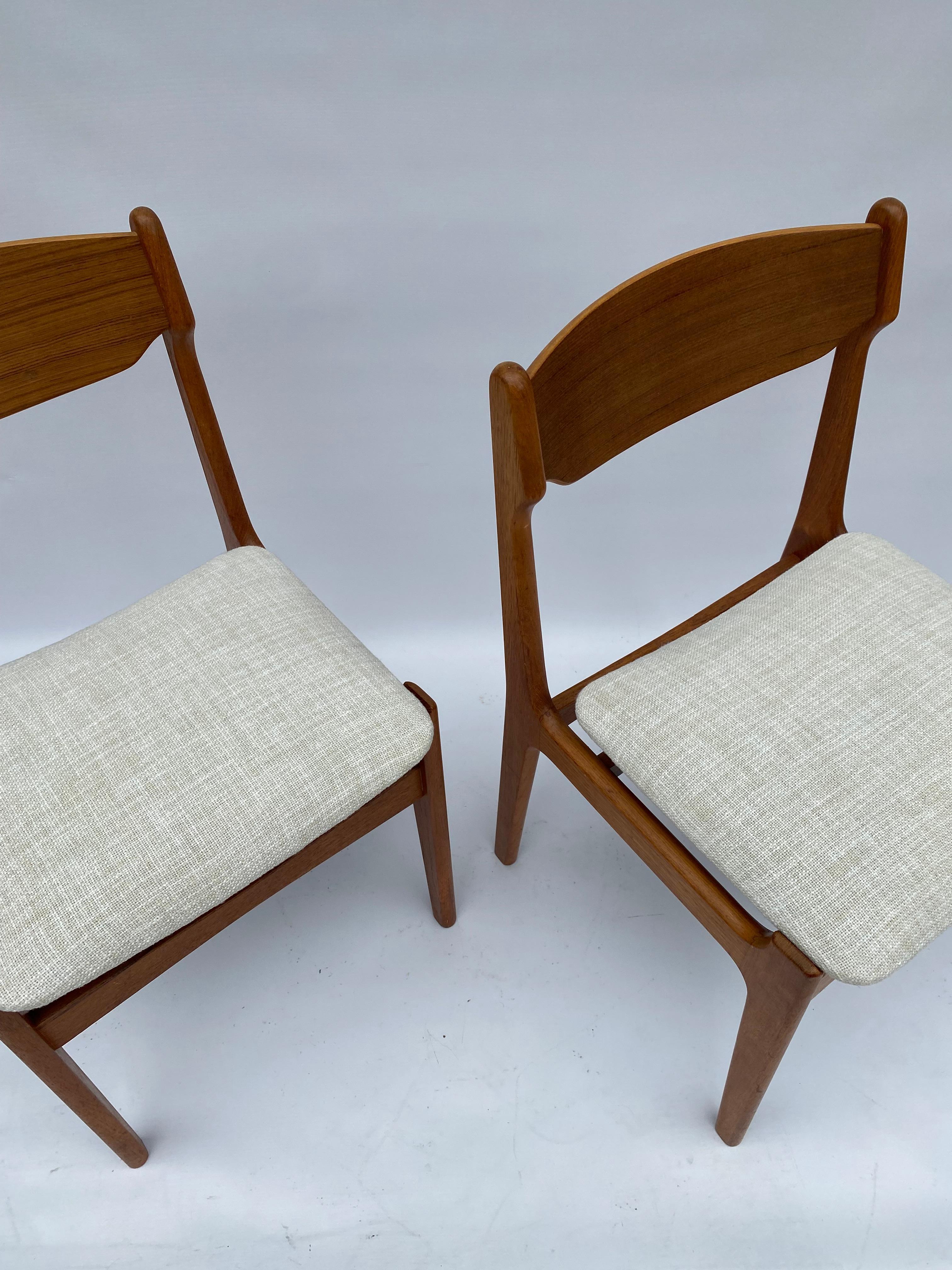 4 x Erik Buch Sedie da pranzo in teak del MidCentury Danese Scandinavo Imbottite 1960 in vendita 10