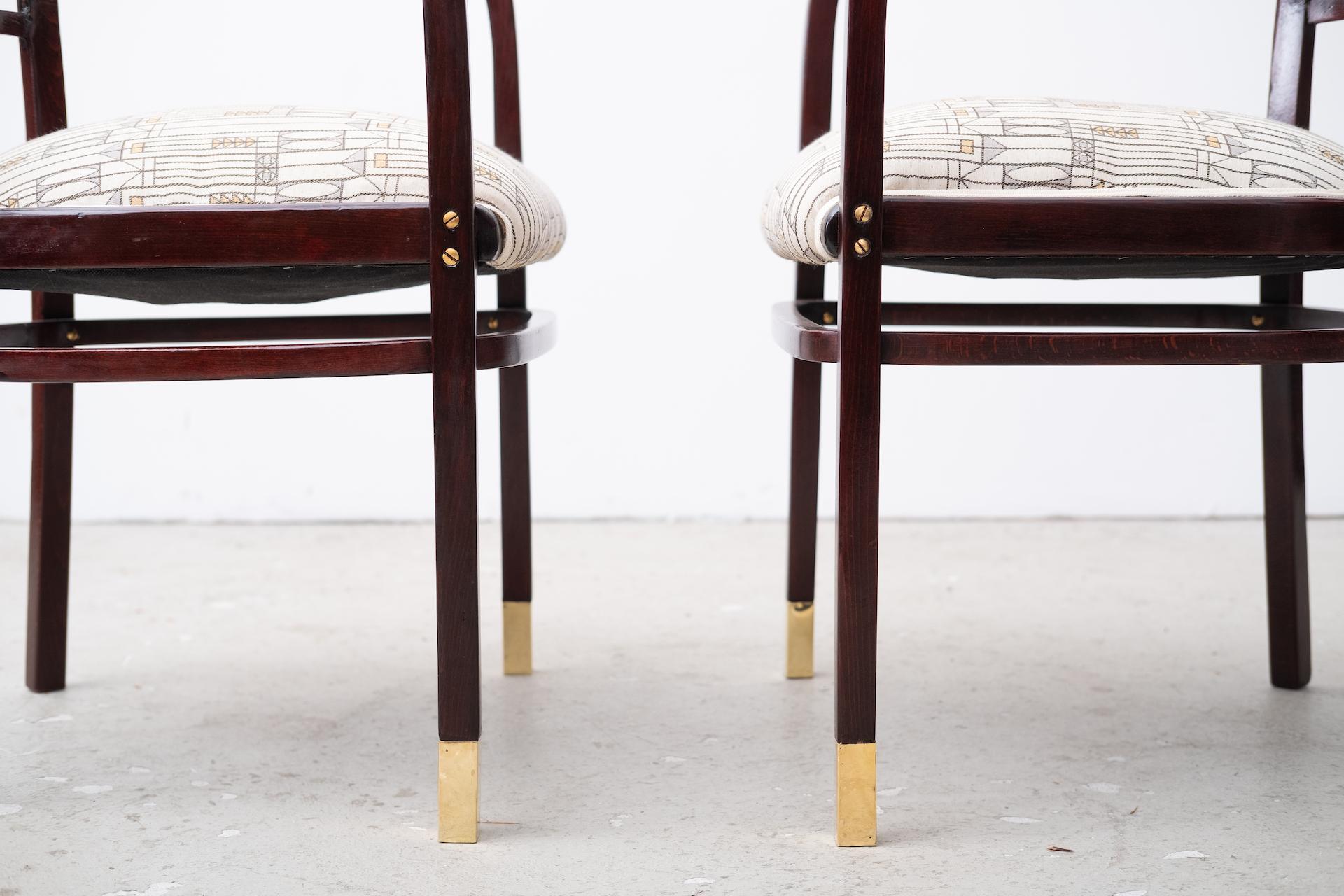 4 x original secessionistic Armchair, Otto Wagner for Thonet (