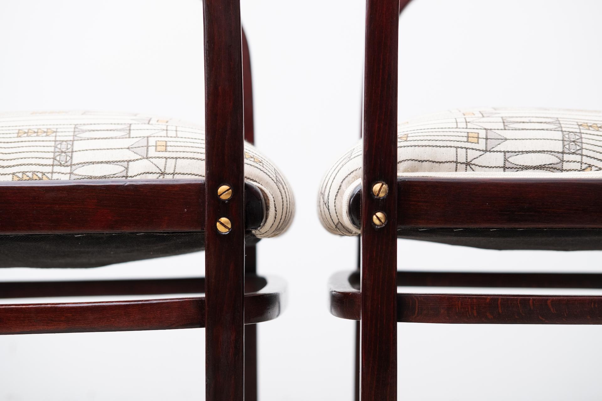 4 x original secessionistic Armchair, Otto Wagner for Thonet (