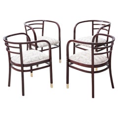 4 x original secessionistic Armchair, Otto Wagner for Thonet ("Postsparkasse")
