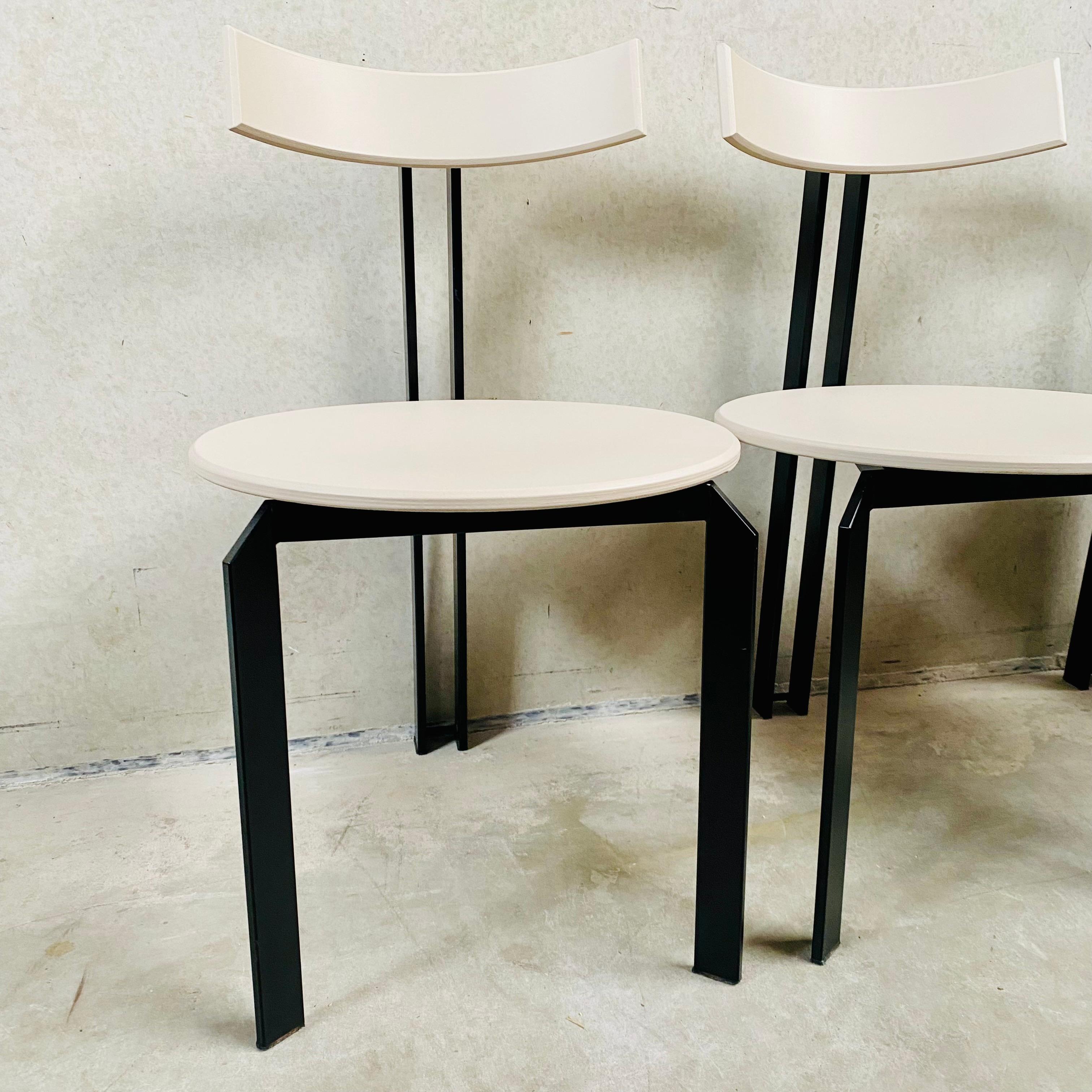 4 x Brutalist ZETA Dining Chairs by Martin Haksteen for Harvink, Netherlands  For Sale 7
