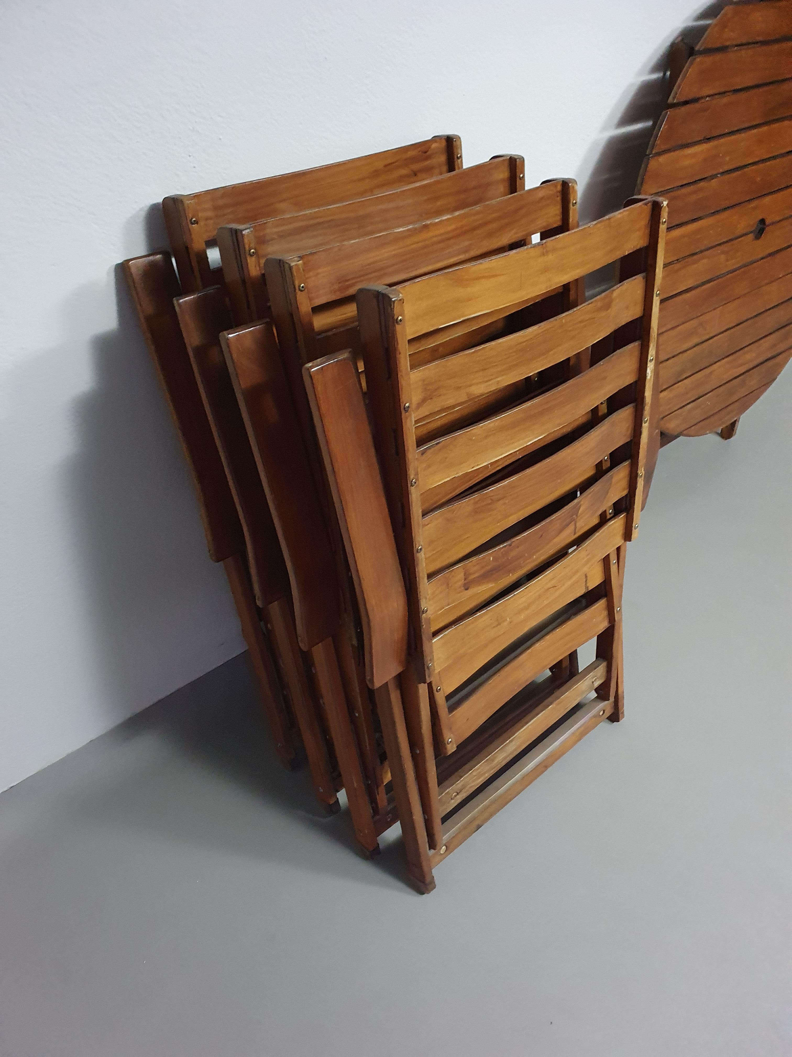4 fauteuils/tables inclinables et pliantes fabriqués par Fratelli Reguitti  en vente 7