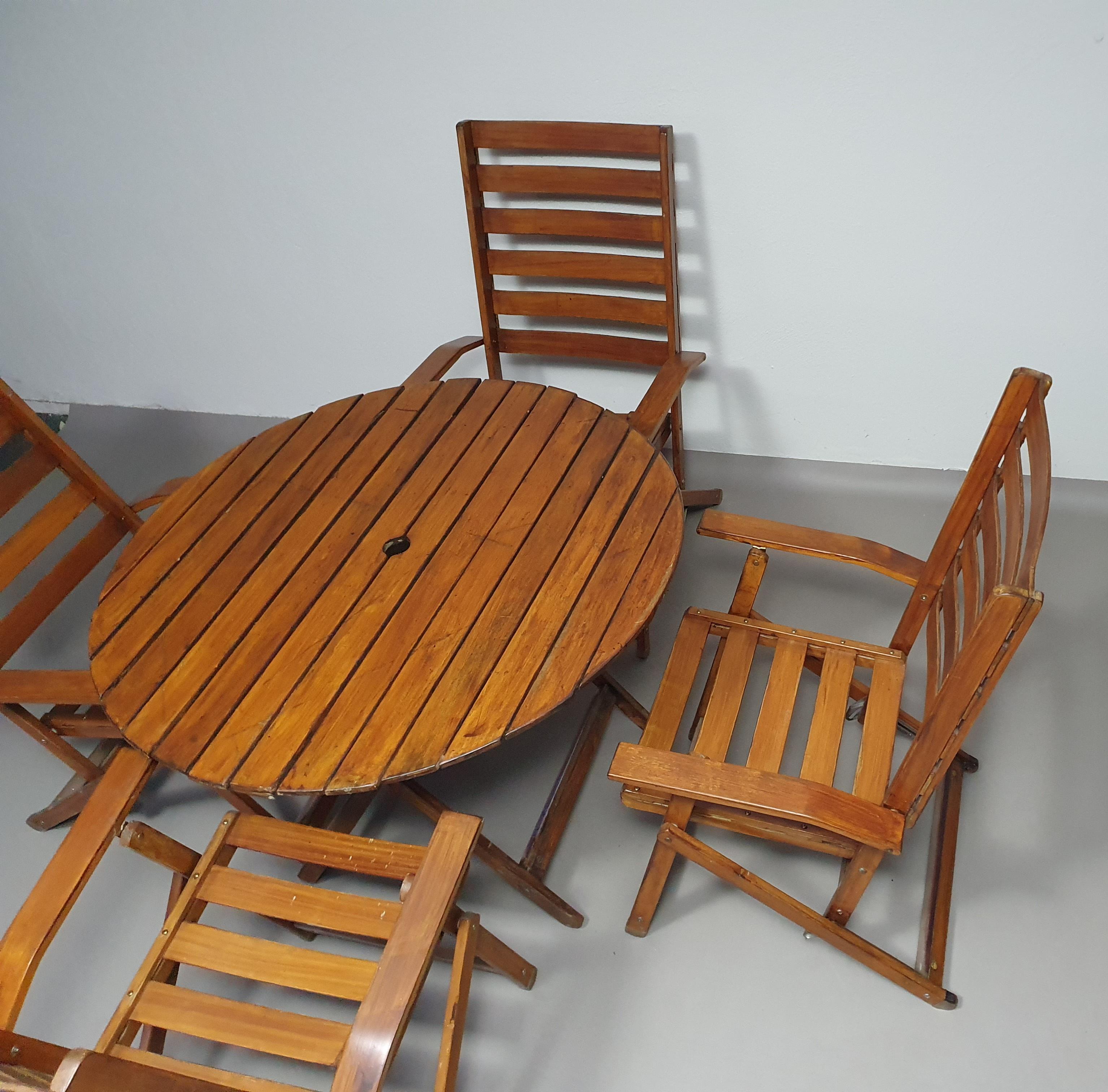 4 fauteuils/tables inclinables et pliantes fabriqués par Fratelli Reguitti  en vente 12