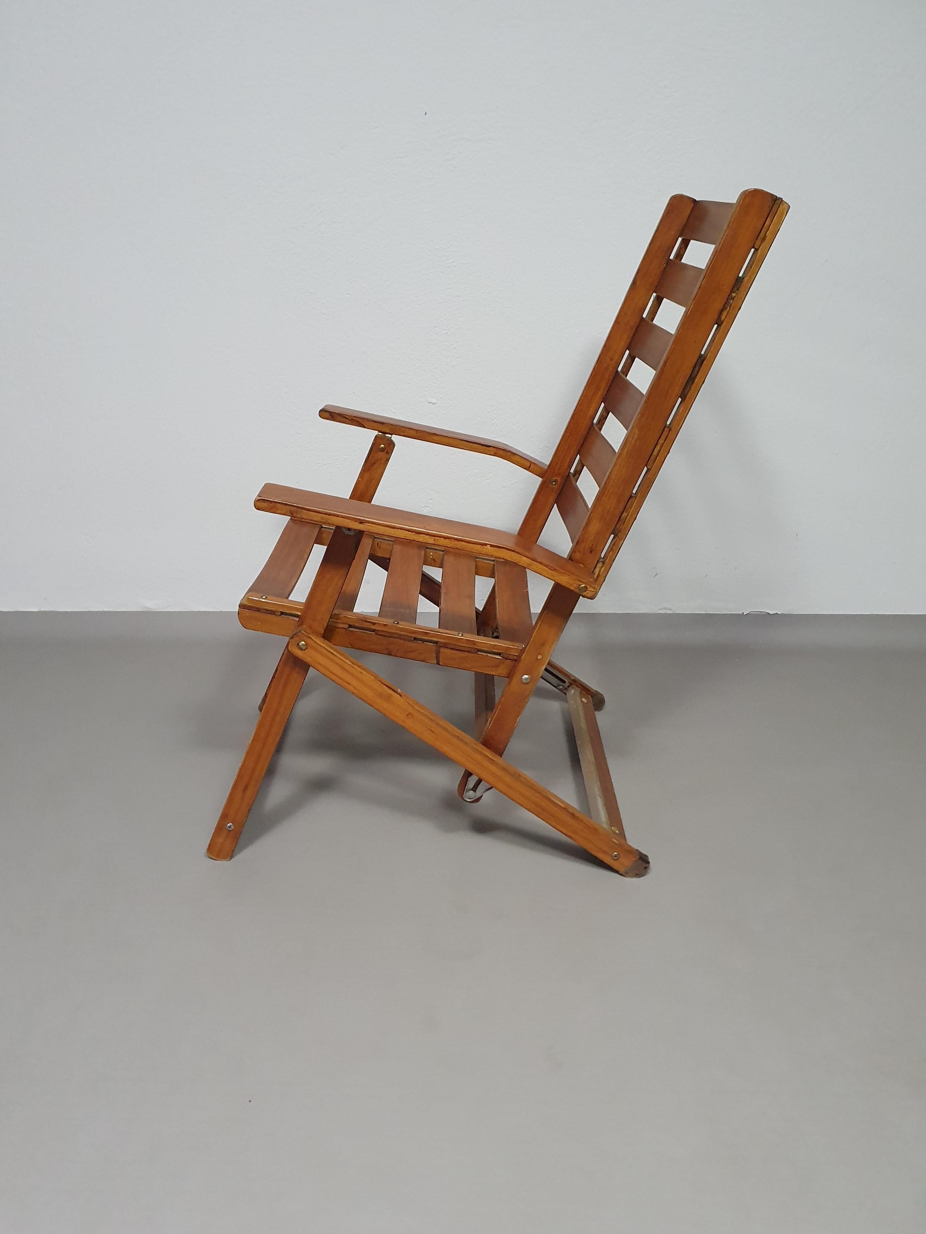 4 fauteuils/tables inclinables et pliantes fabriqués par Fratelli Reguitti  en vente 1