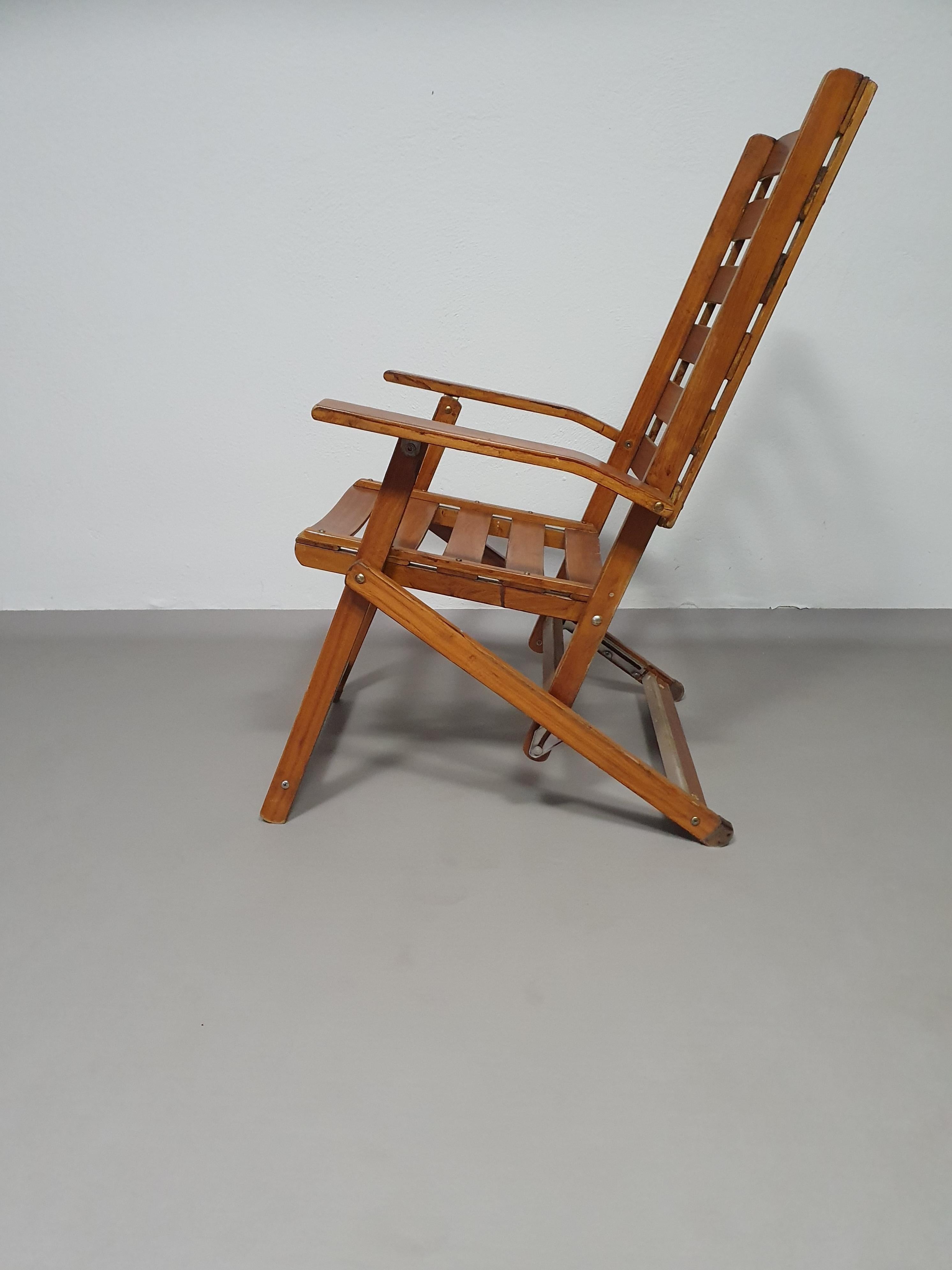 4 fauteuils/tables inclinables et pliantes fabriqués par Fratelli Reguitti  en vente 2