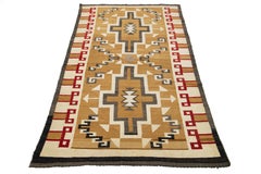 4 x7 Vintage Navajo Native American Indian Tribal Wool Rug