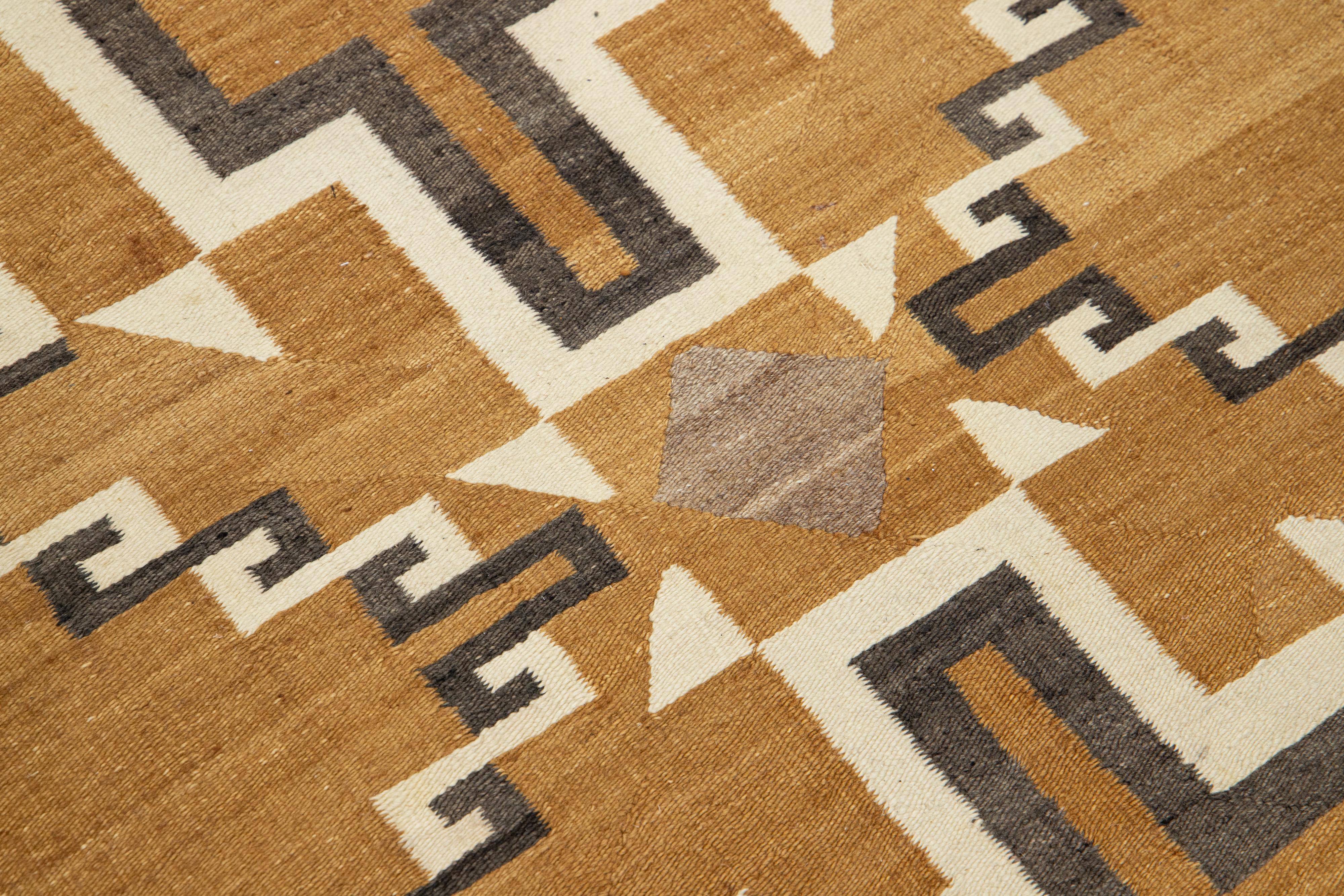 4 x7 Vintage Navajo Native American Indian Tribal Wollteppich im Zustand „Gut“ im Angebot in Norwalk, CT