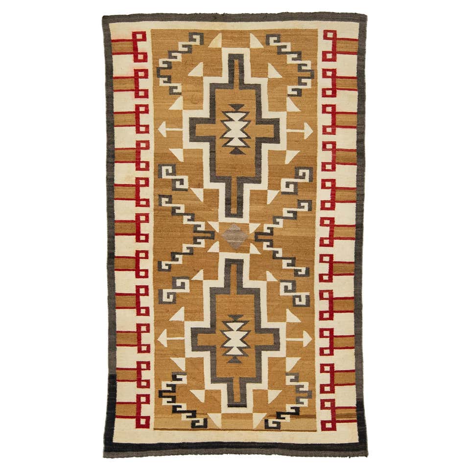 Antique Native American Indian Kilim Rug with Navajo Two Grey Hills ...
