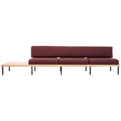 Minimalist Oak Wooden Design Bench Dutch Design Sofa with integrated table