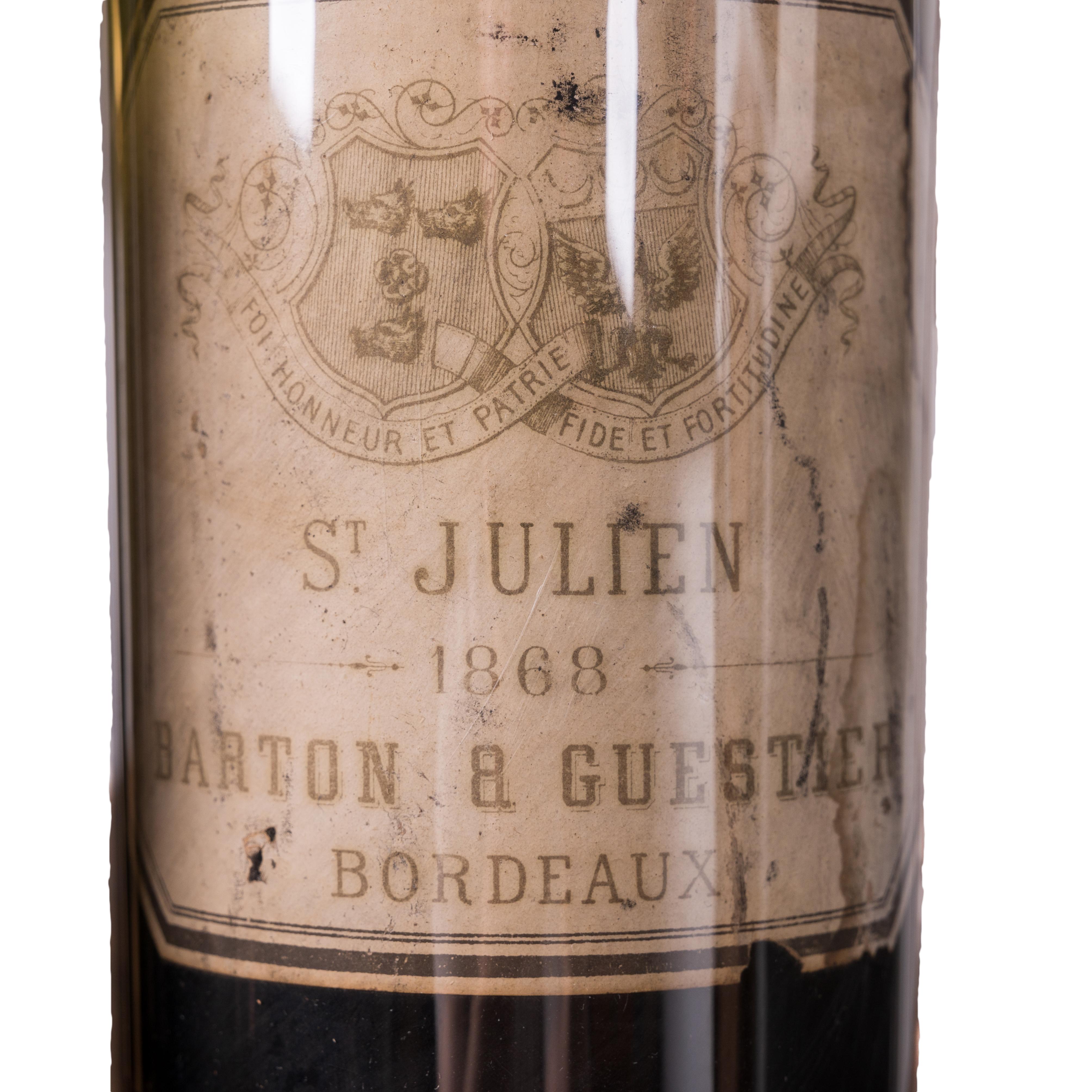 Verre 40 bouteilles de Bordeaux Barton & Guestier St. Julien - Histoire de Savannah en vente