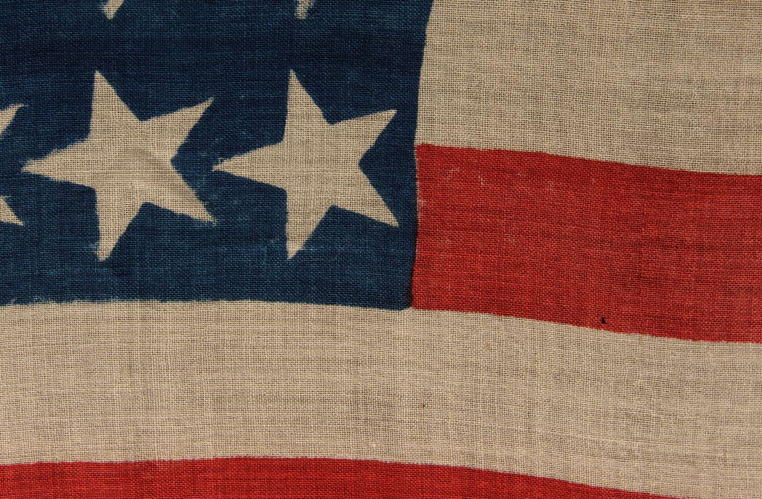 40 Canted Stars on an Antique American Flag, South Dakota Statehood, 1889 In Good Condition In York County, PA
