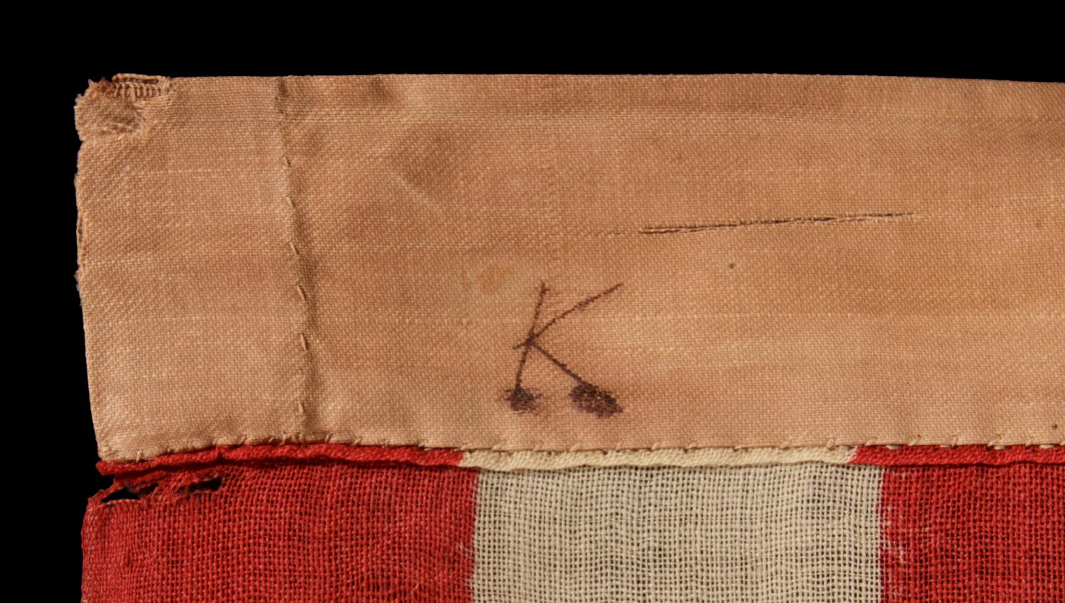 Late 19th Century 40 Canted Stars on an Antique American Flag, South Dakota Statehood, 1889