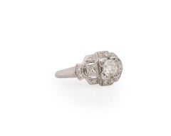 .40 Carat Art Deco Diamond Platinum Engagement Ring
