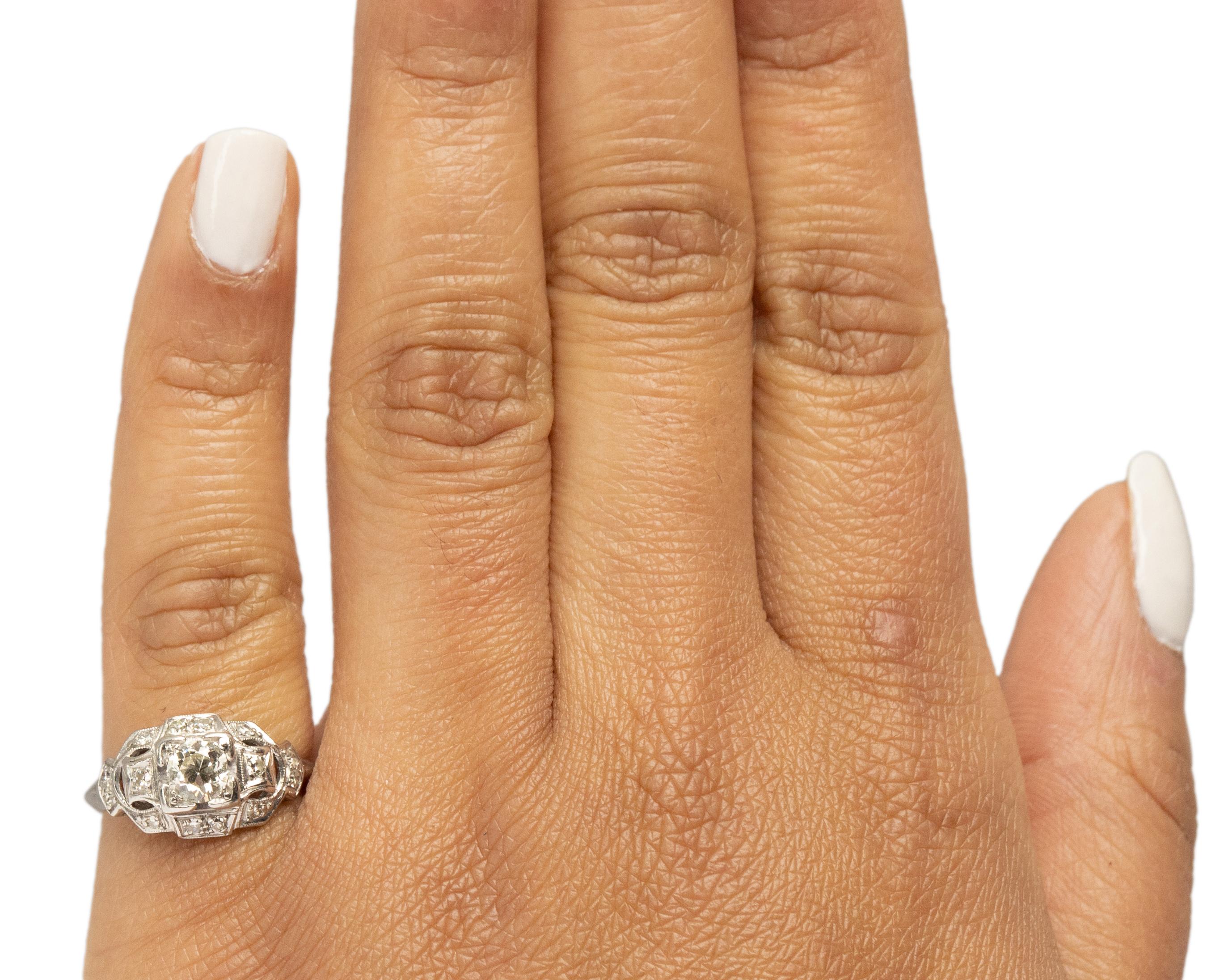 .40 Karat Art Deco Diamant Platin Verlobungsring im Zustand „Gut“ im Angebot in Atlanta, GA