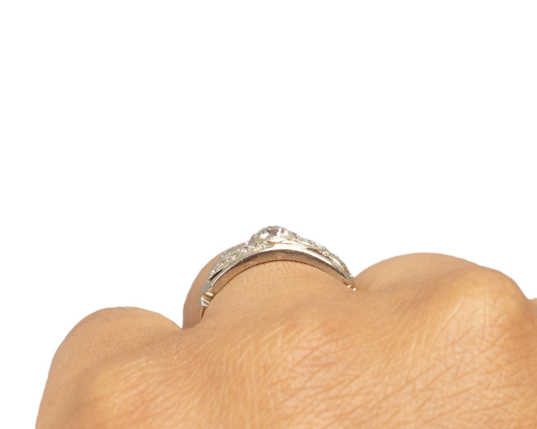 .40 Carat Art Deco Diamond Platinum Engagement Ring For Sale 1