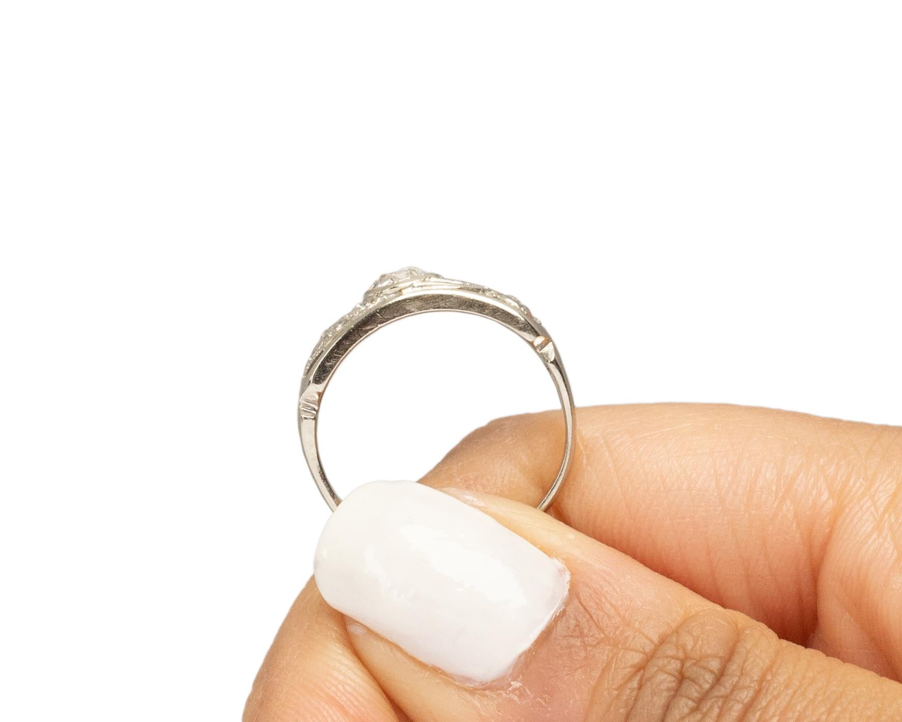 .40 Carat Art Deco Diamond Platinum Engagement Ring For Sale 3