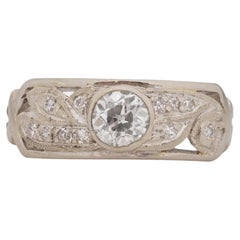 Antique .40 Carat Art Deco Diamond Platinum Engagement Ring